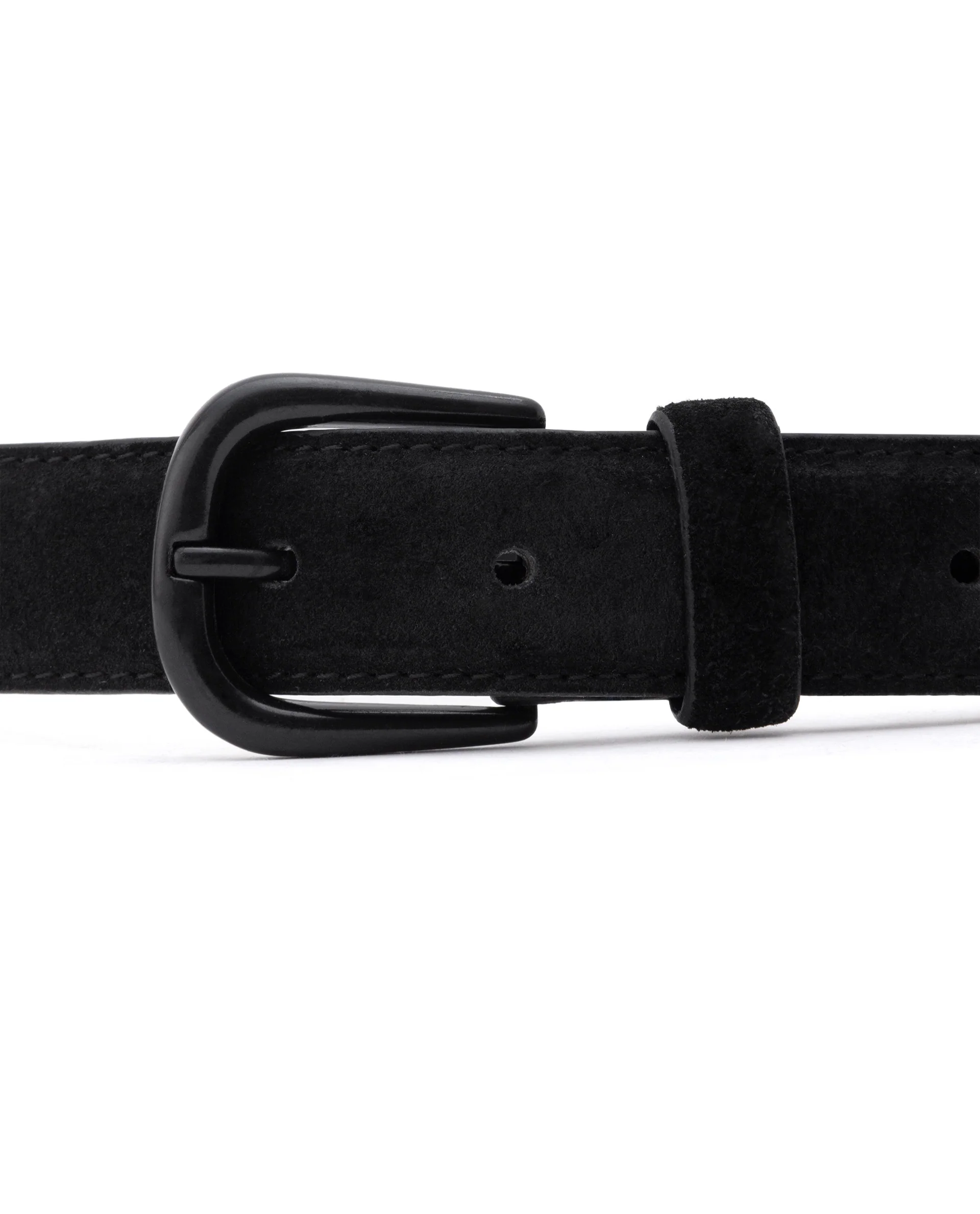 Rare Rabbit Men's Suedo Black Belt Leather Fabric Solid - Image 4