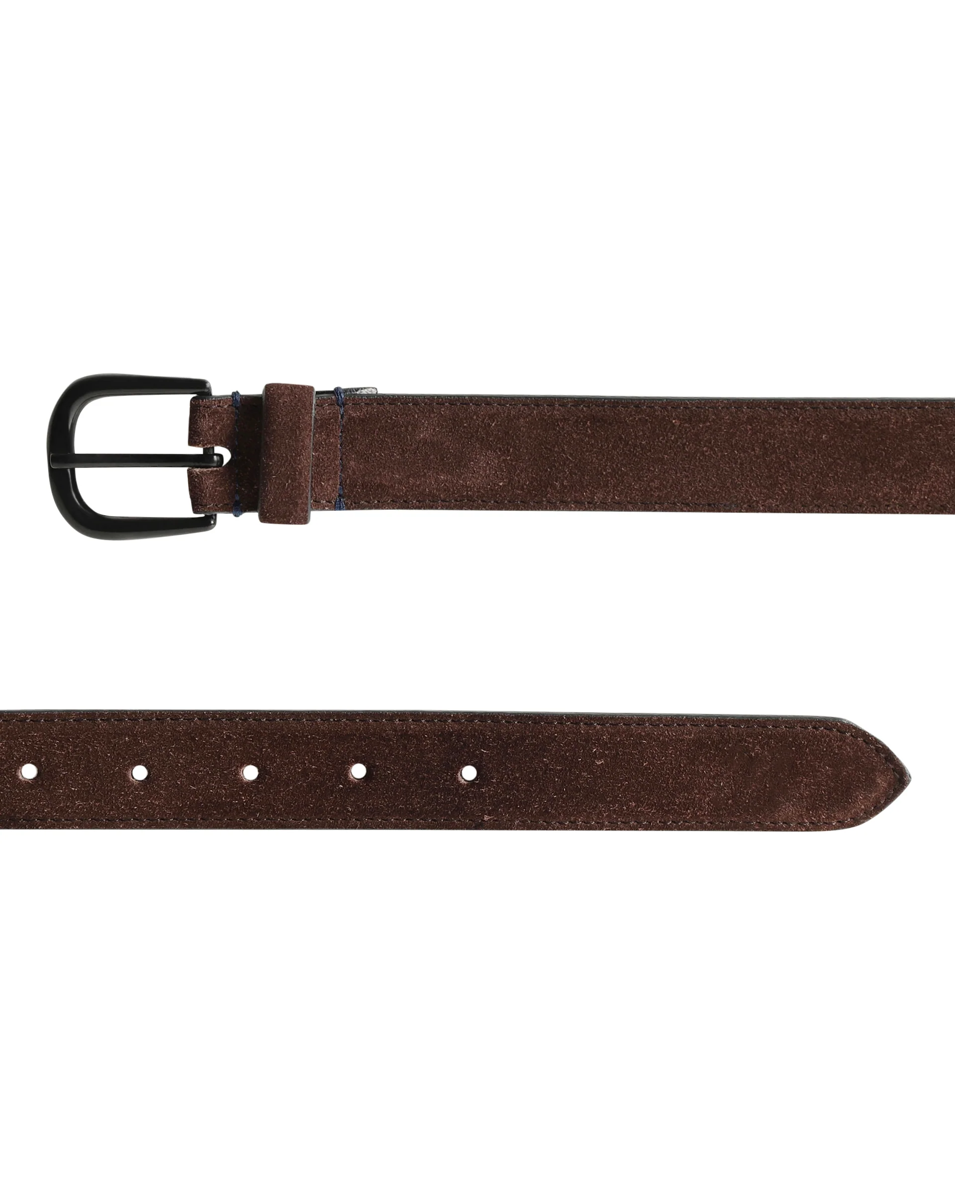 Rare Rabbit Men's Suedo Brown Belt Leather Fabric Solid - Image 3