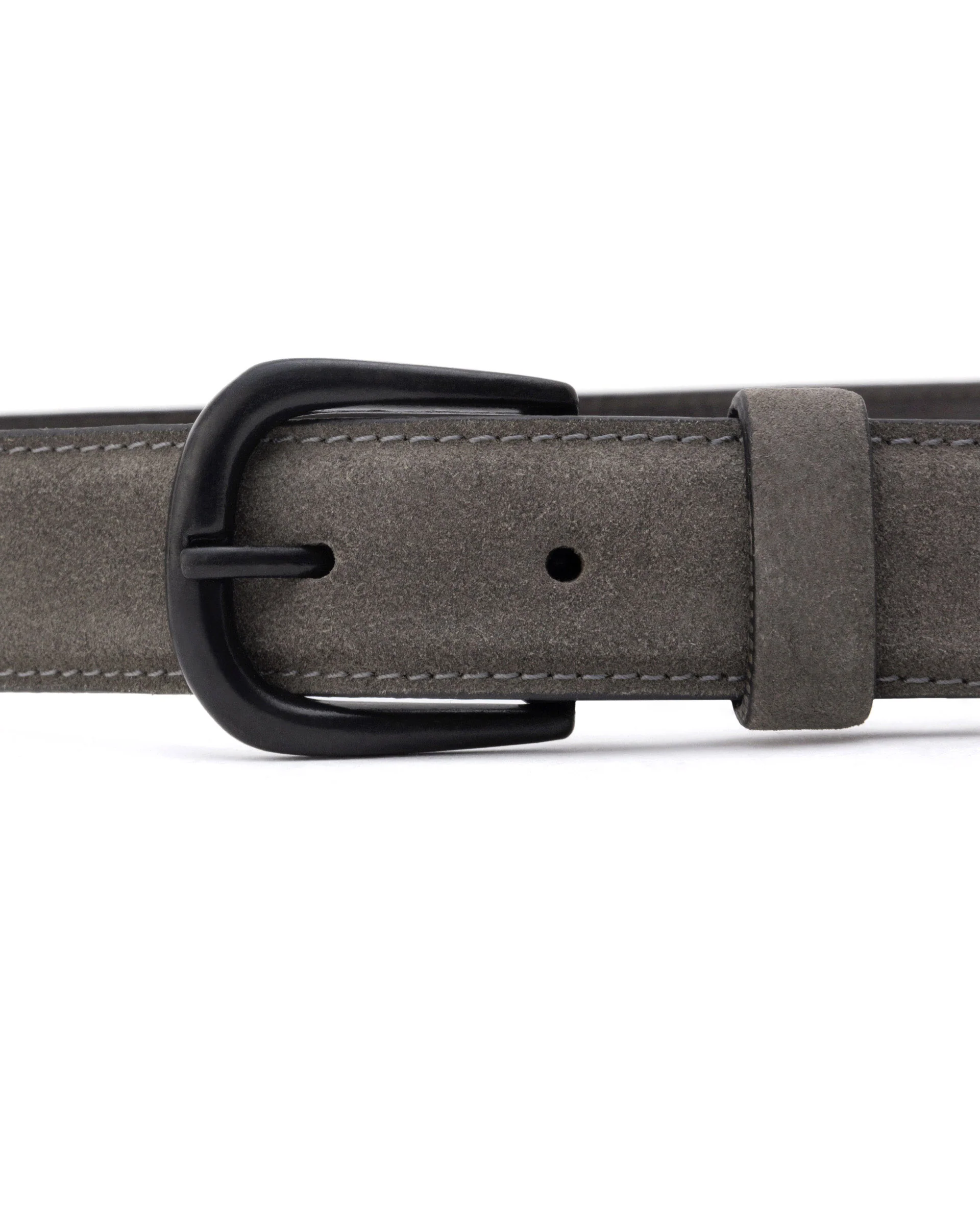Rare Rabbit Men's Suedo Grey Belt Leather Fabric Solid - Image 4