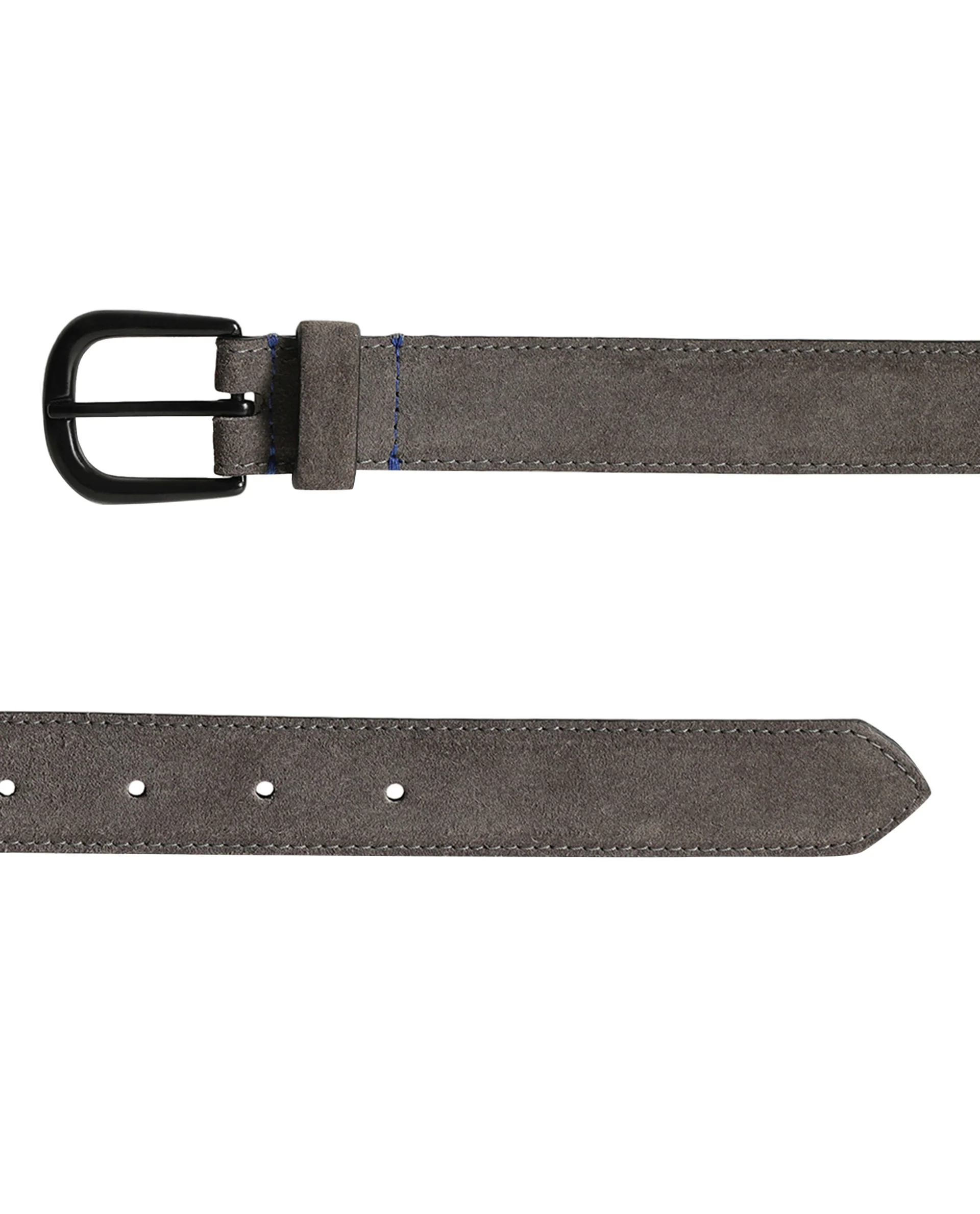 Rare Rabbit Men's Suedo Grey Belt Leather Fabric Solid - Image 5