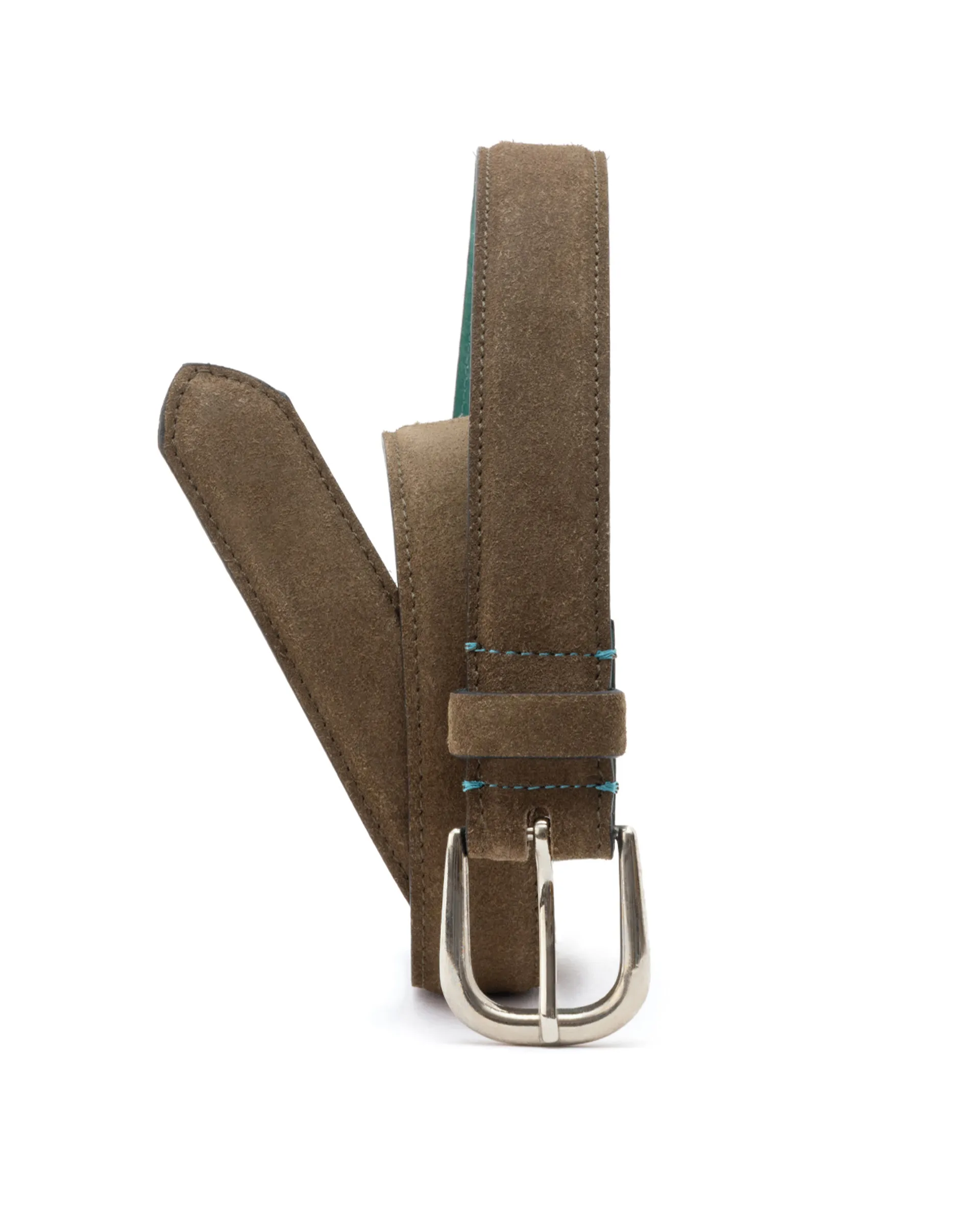 Rare Rabbit Men's Suedo Olive Belt Leather Fabric Solid - Image 2