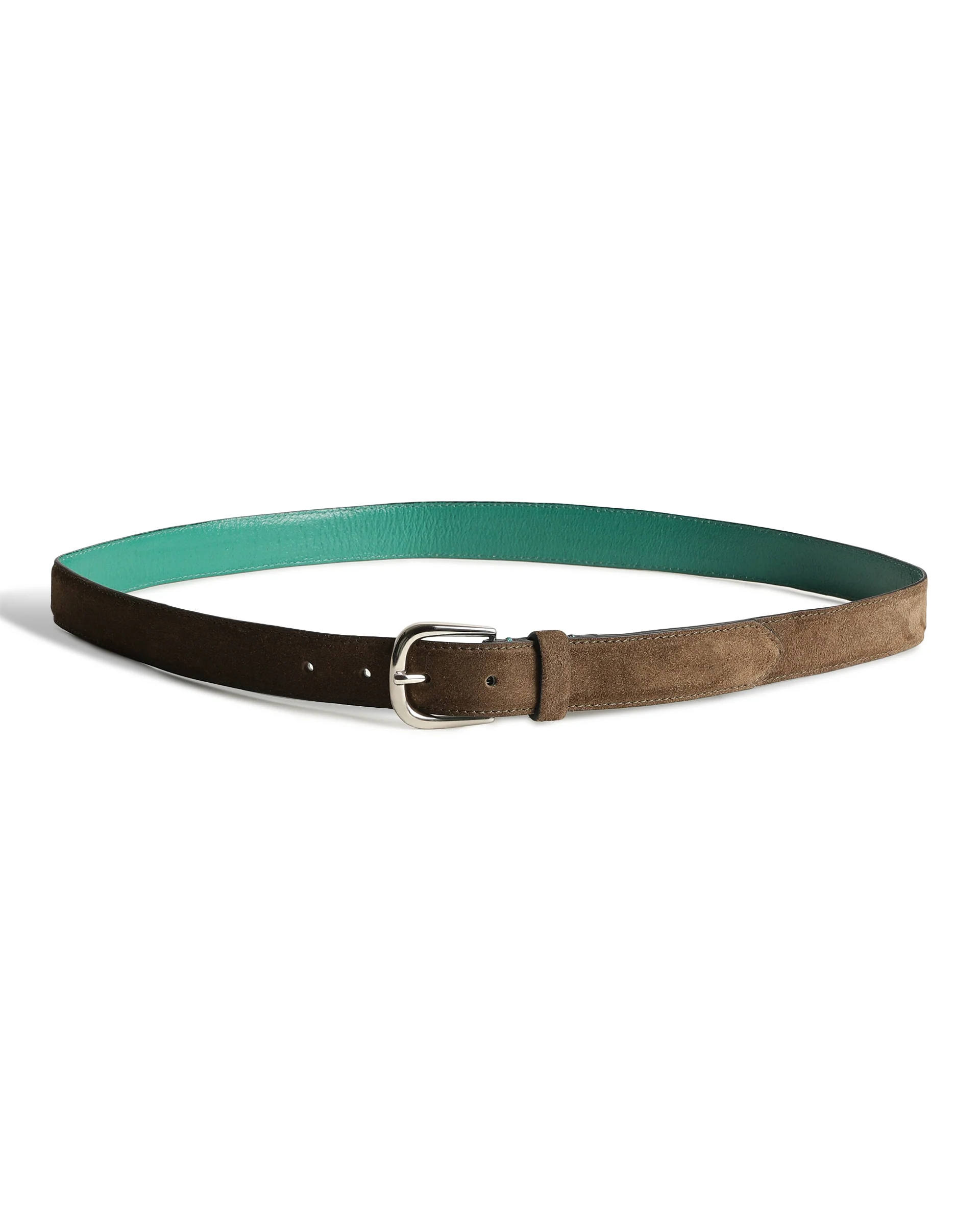 Rare Rabbit Men's Suedo Olive Belt Leather Fabric Solid - Image 3