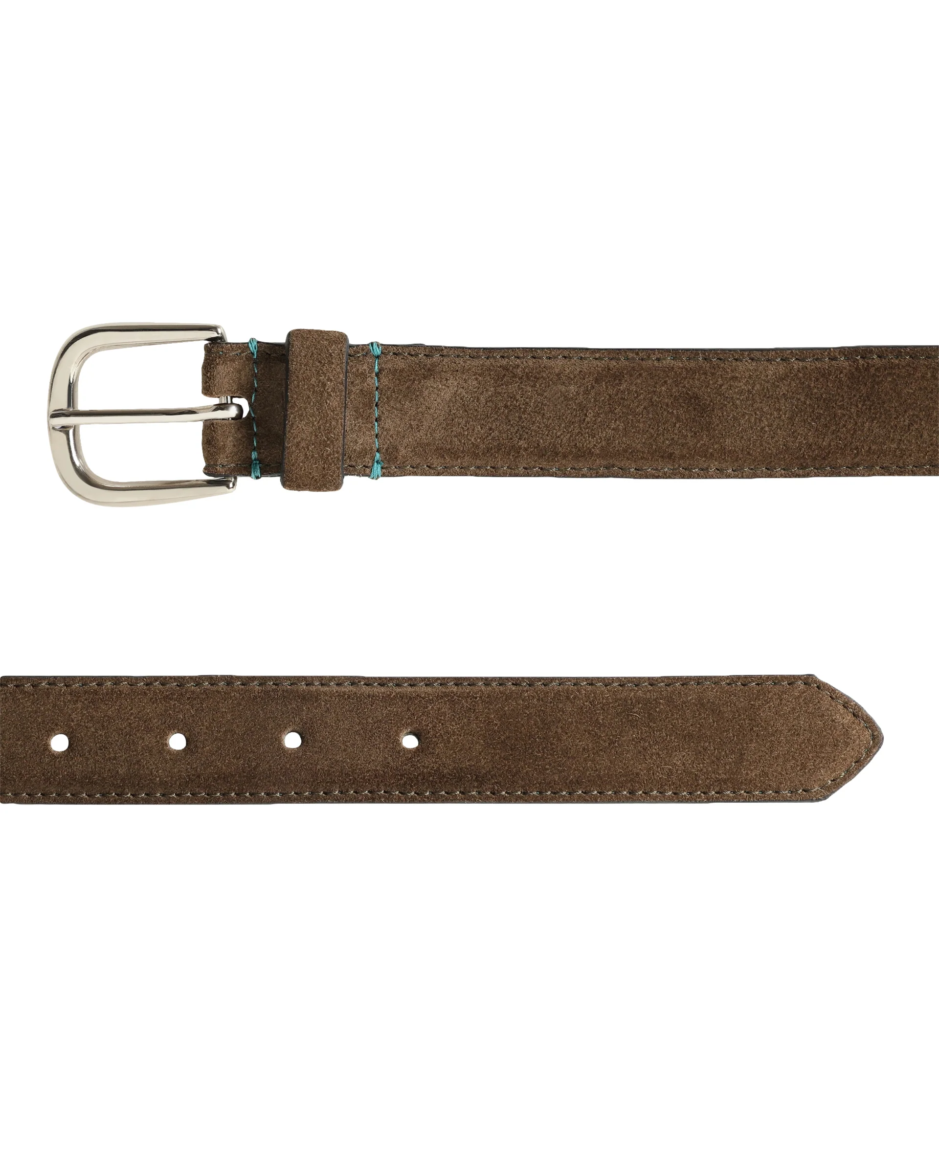Rare Rabbit Men's Suedo Olive Belt Leather Fabric Solid - Image 5