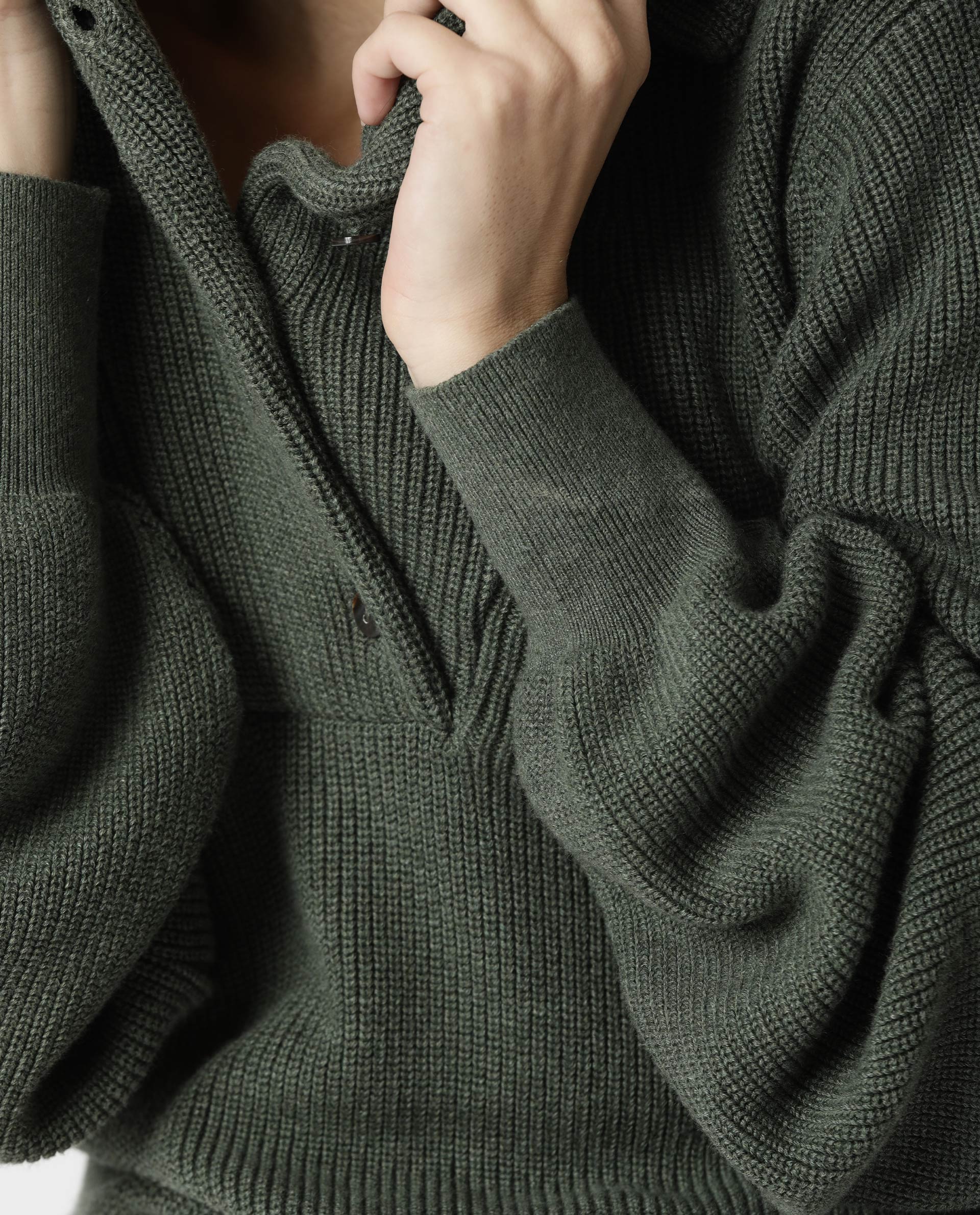 Rareism Women Swing Green Sweater Full Sleeves Solid - Image 2