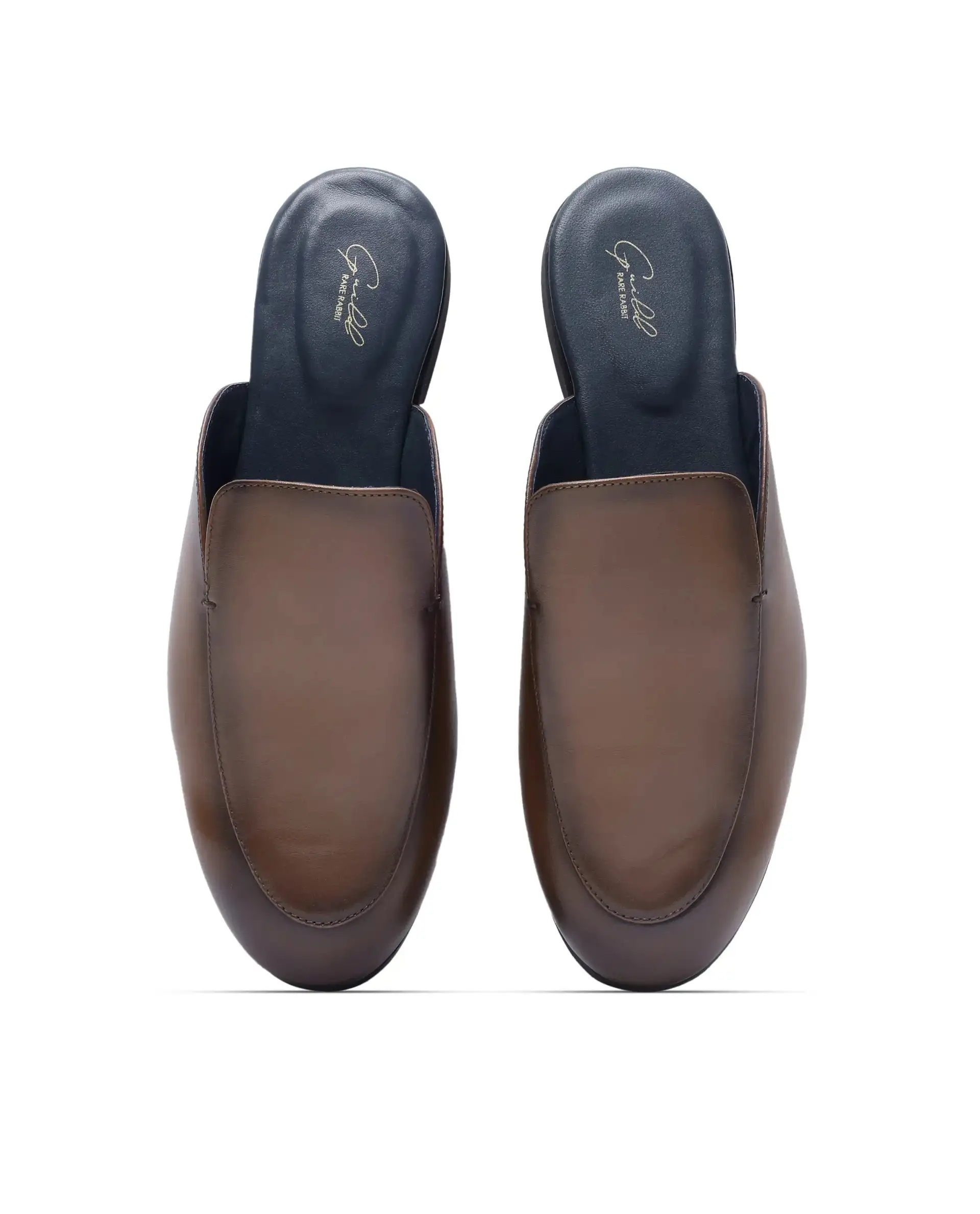 Rare Rabbit Men Sydney Cappacinno Tan Slip-On Mule - Image 4