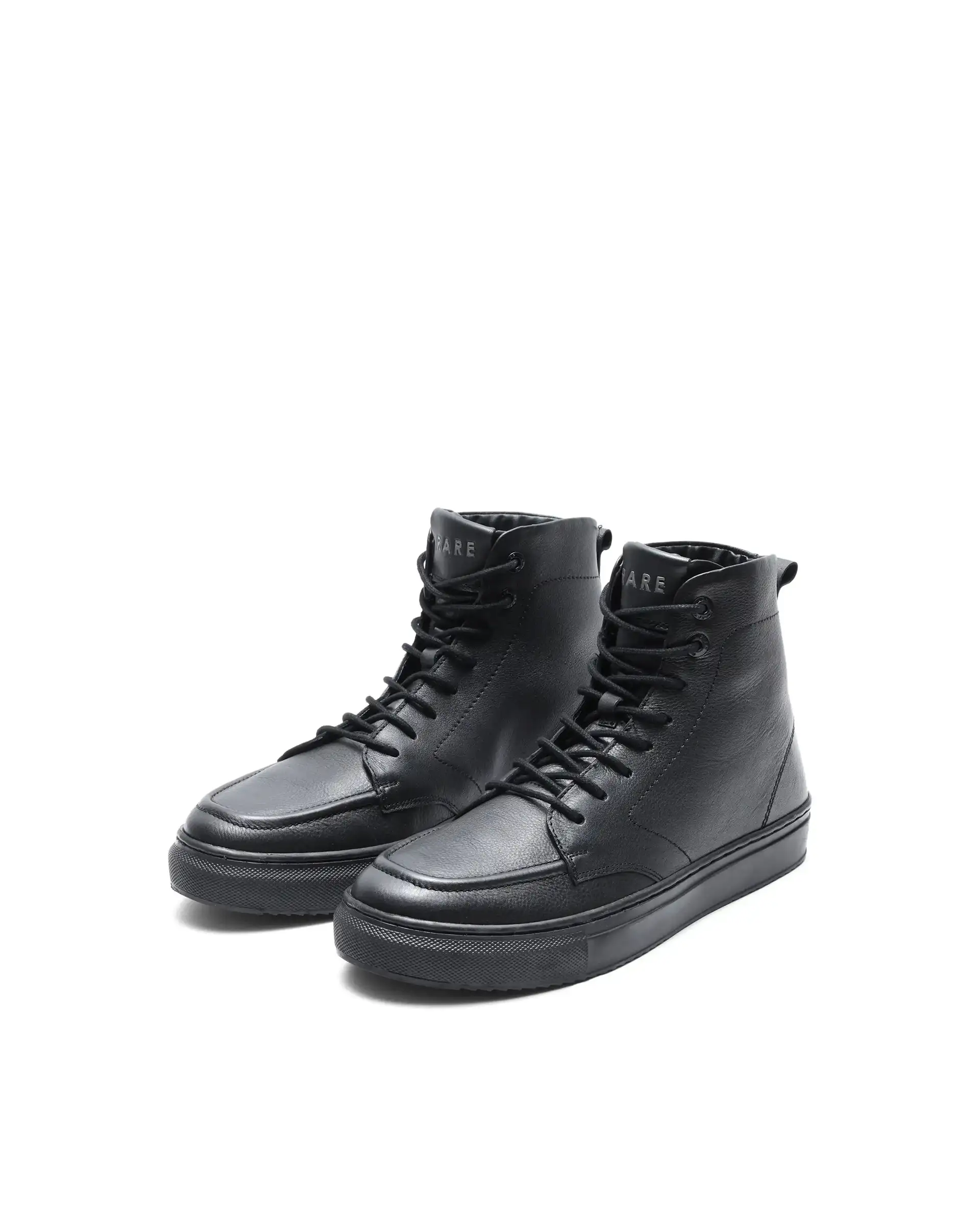 Rare Rabbit Men's Taico Black Leather Lace-Up Closure Boots - Image 3