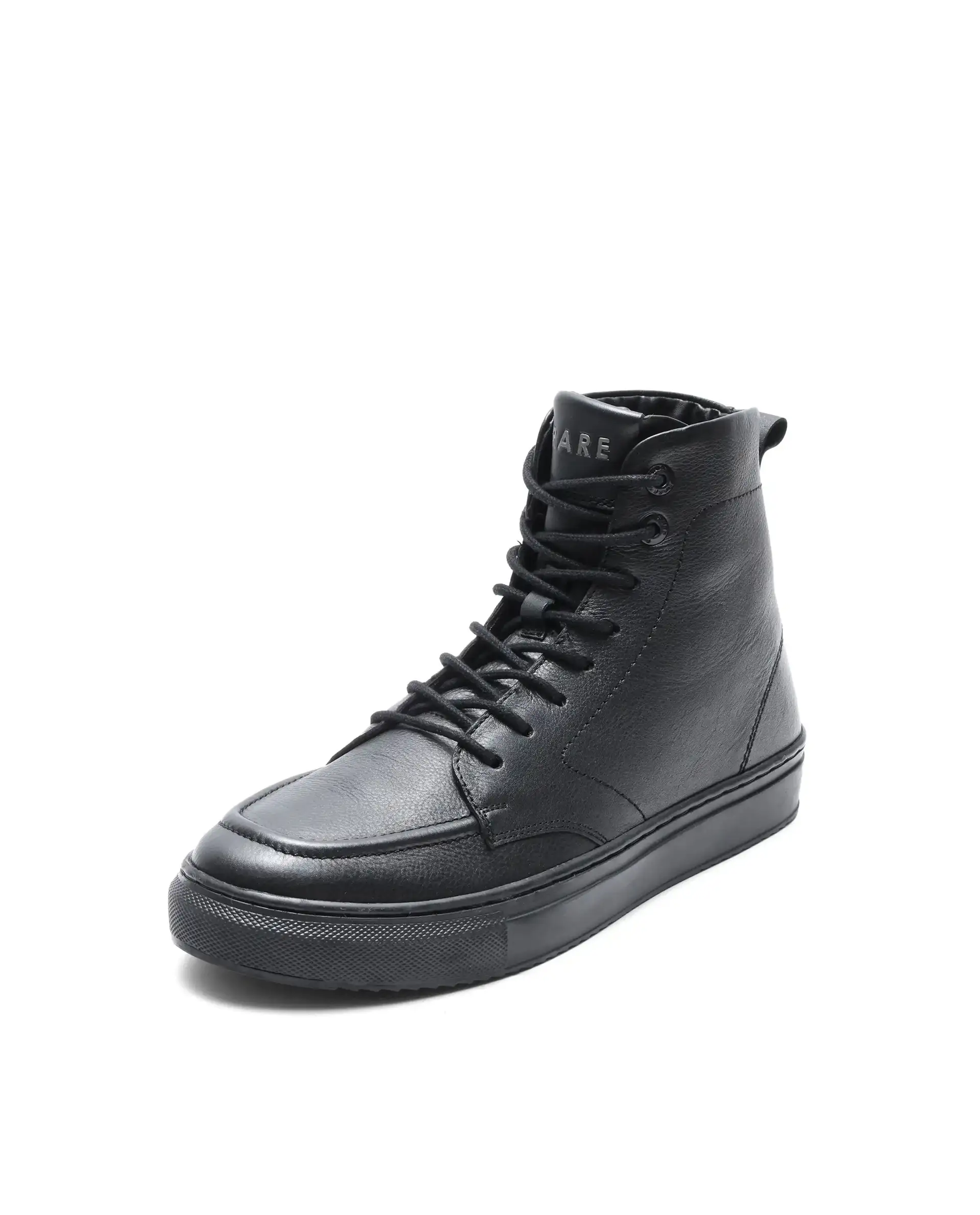 Rare Rabbit Men's Taico Black Leather Lace-Up Closure Boots - Image 6