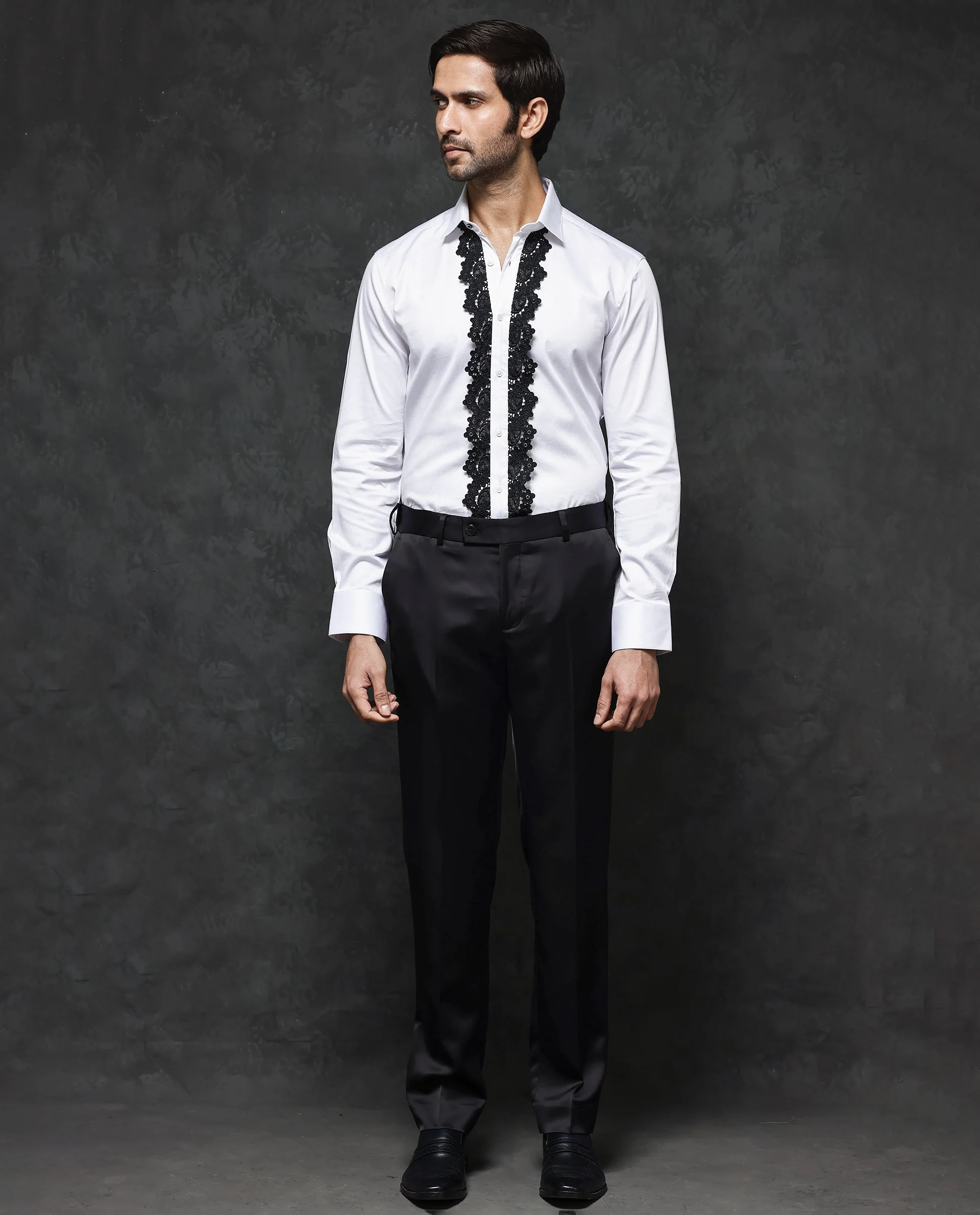Rare Rabbit Men's Tapeon White Cotton Blend Embroidered Regular Fit Full Sleeve Collared Shirt - Image 6