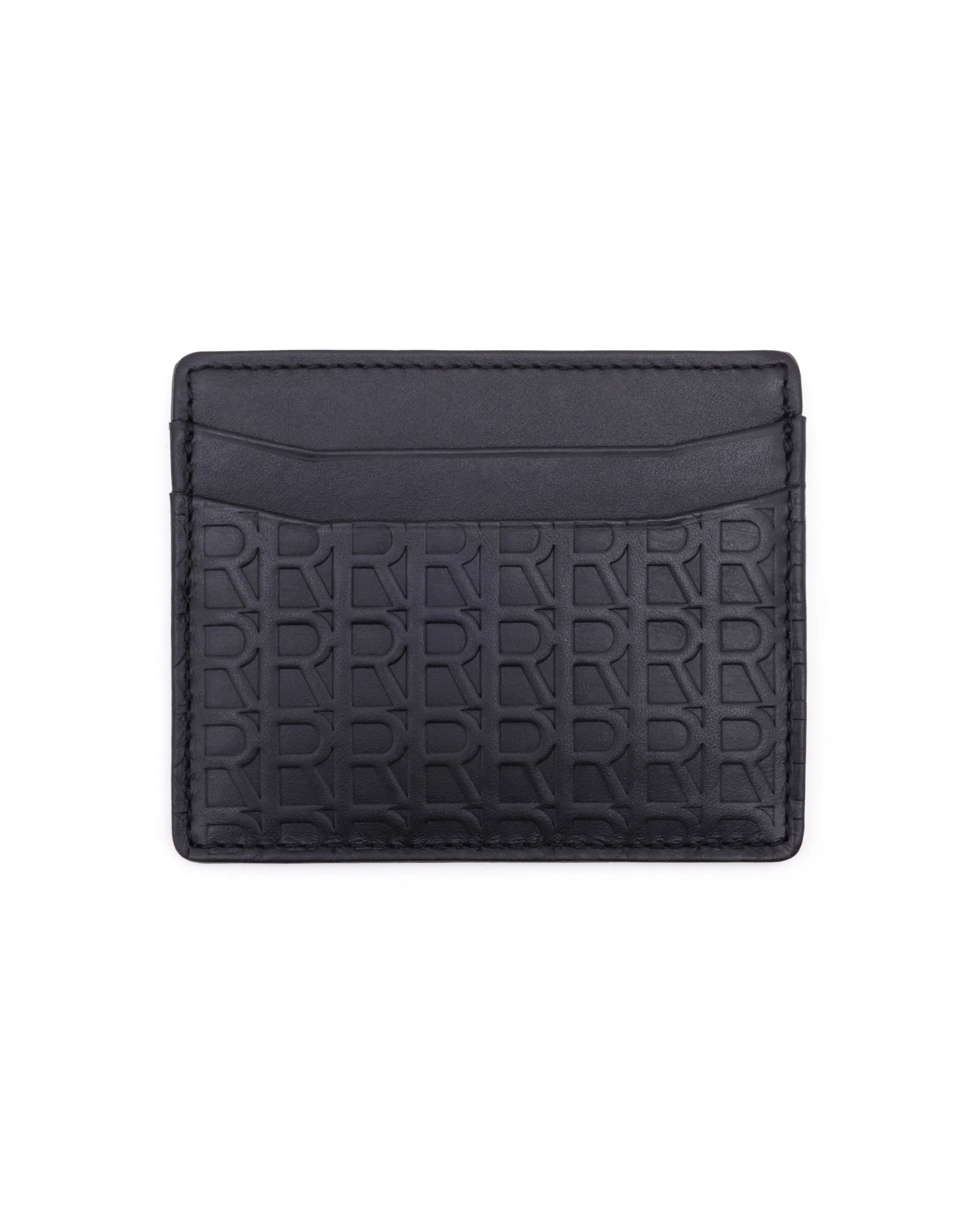 Rare Rabbit Mens Tella Black Slim Rfid Monogram Embossed Credit Card Holder - Image 6