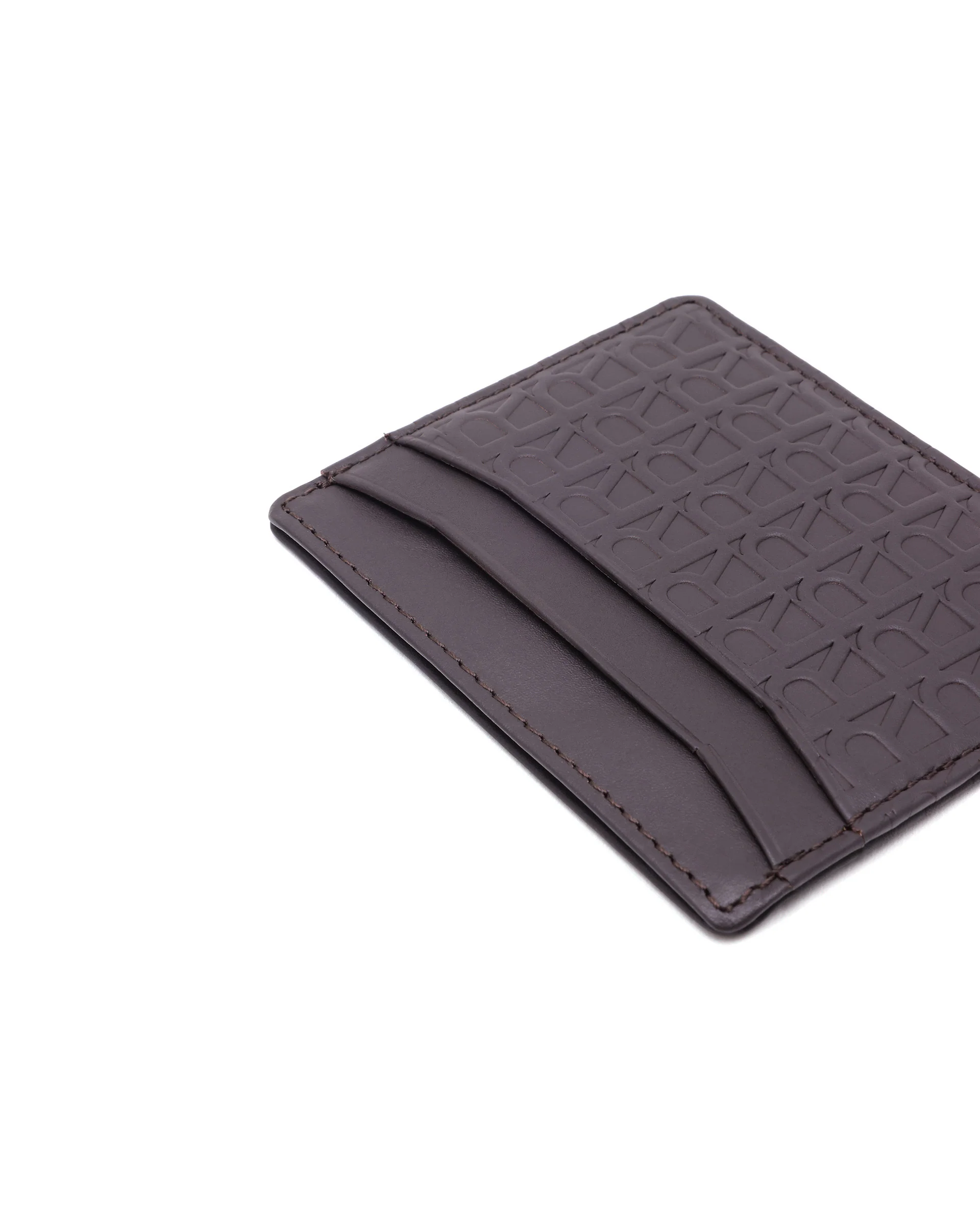 Rare Rabbit Mens Tella Brown Slim Rfid Monogram Print Credit Card Holder - Image 6