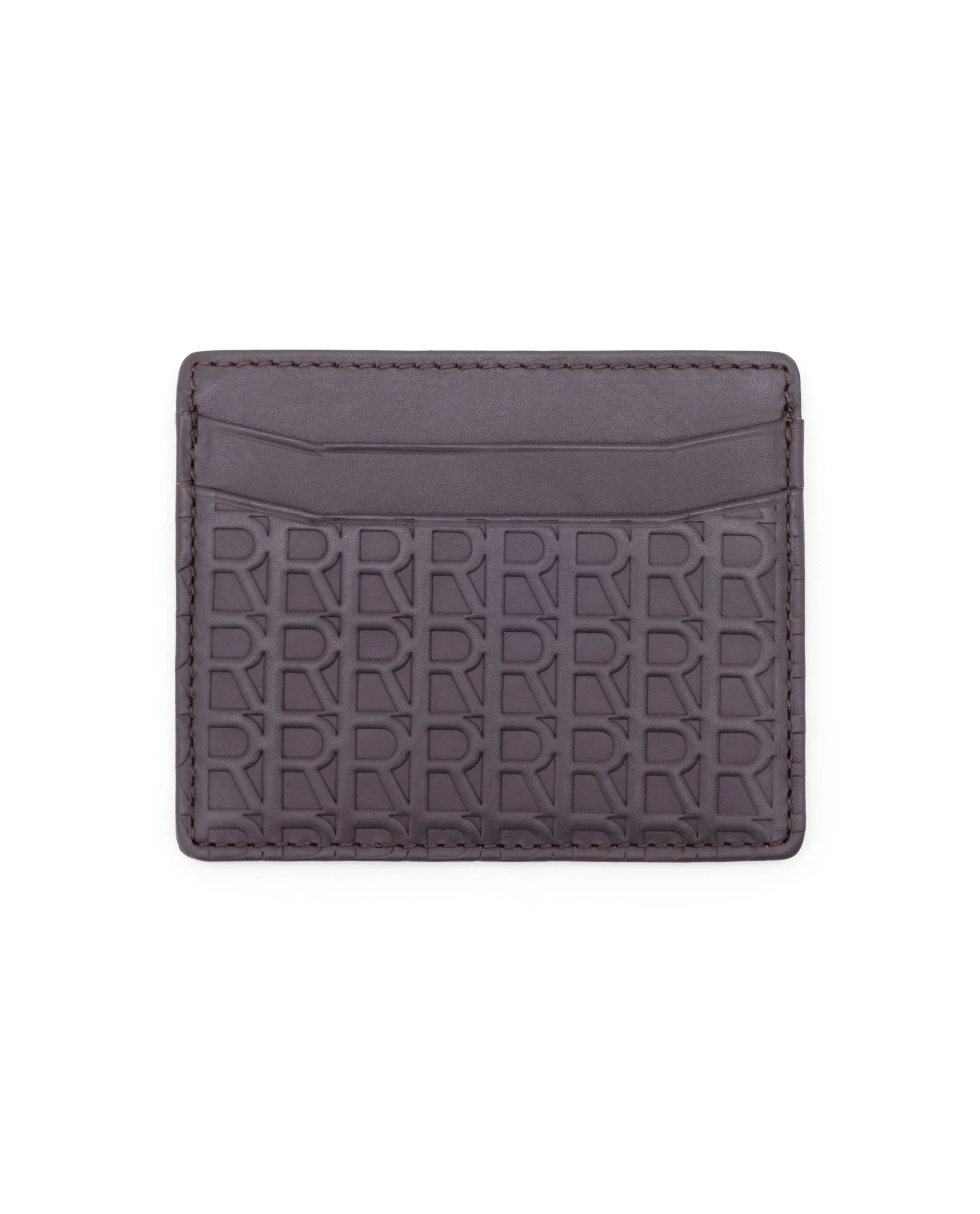 Rare Rabbit Mens Tella Brown Slim Rfid Monogram Print Credit Card Holder - Image 8