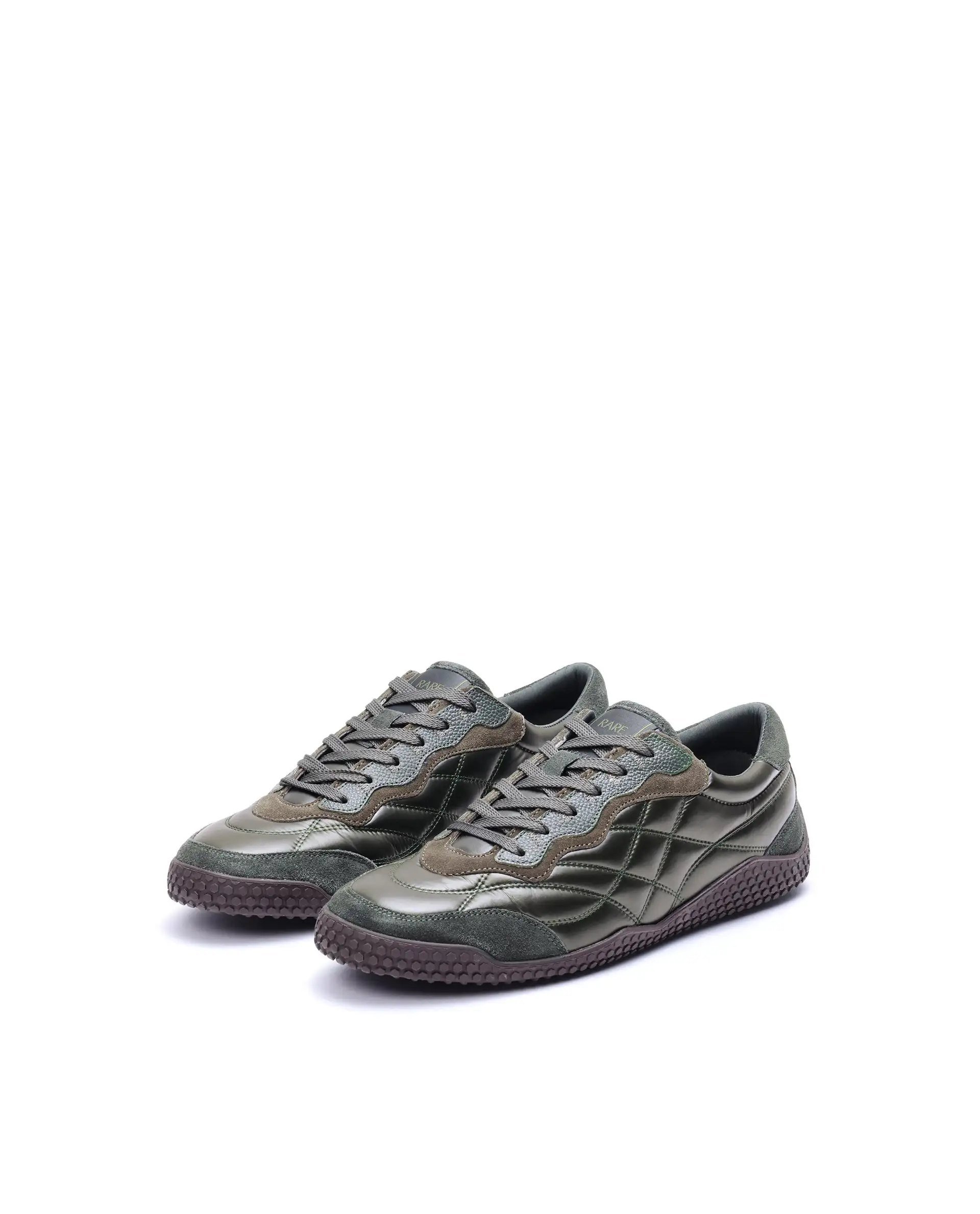 Rare Rabbit Men's Temo Olive Parachute Lace-Up Closure Sneaker - Image 3