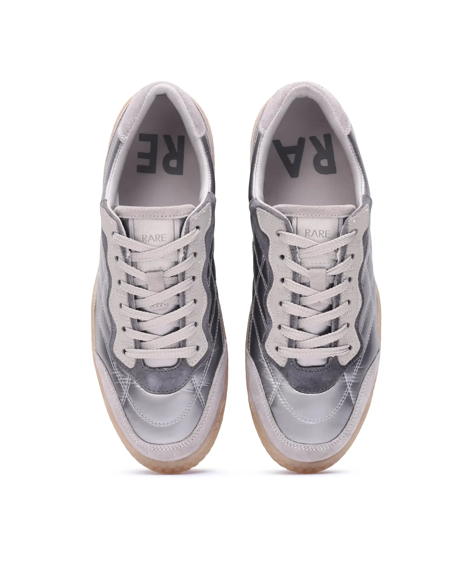 Rare Rabbit Men's Temo Silver Parachute Lace-Up Closure Sneaker - Image 4