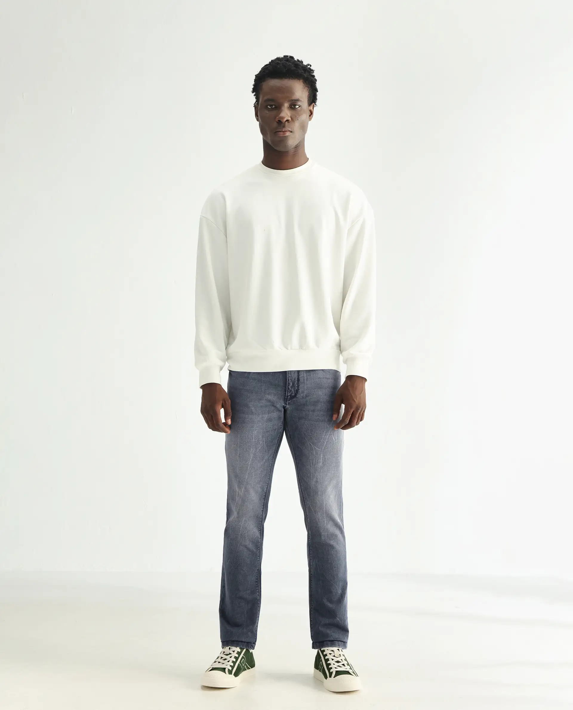 Rare Rabbit Men's Ter Navy Cotton Plain Hawk Slim Fit Jeans - Image 3