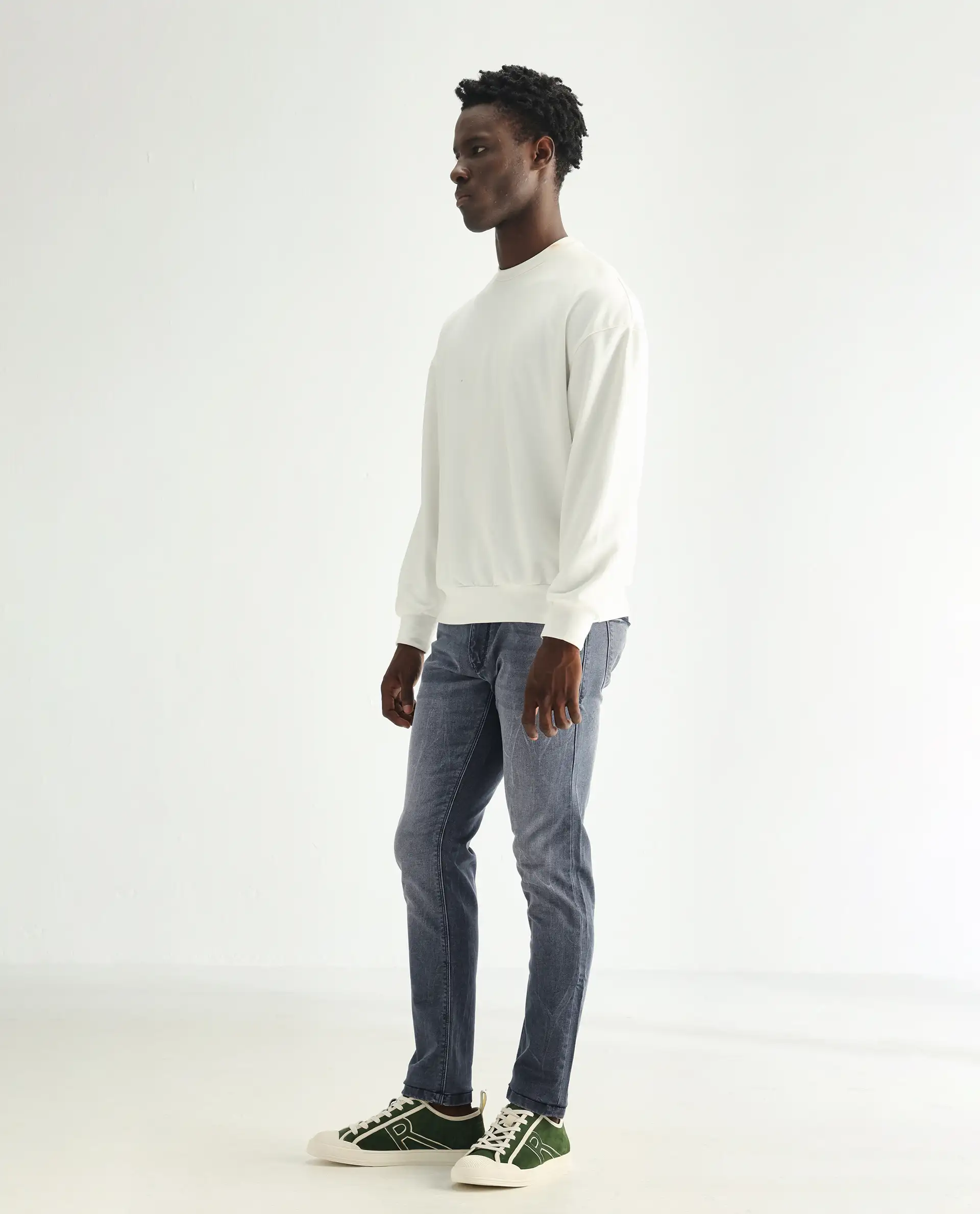 Rare Rabbit Men's Ter Navy Cotton Plain Hawk Slim Fit Jeans - Image 6