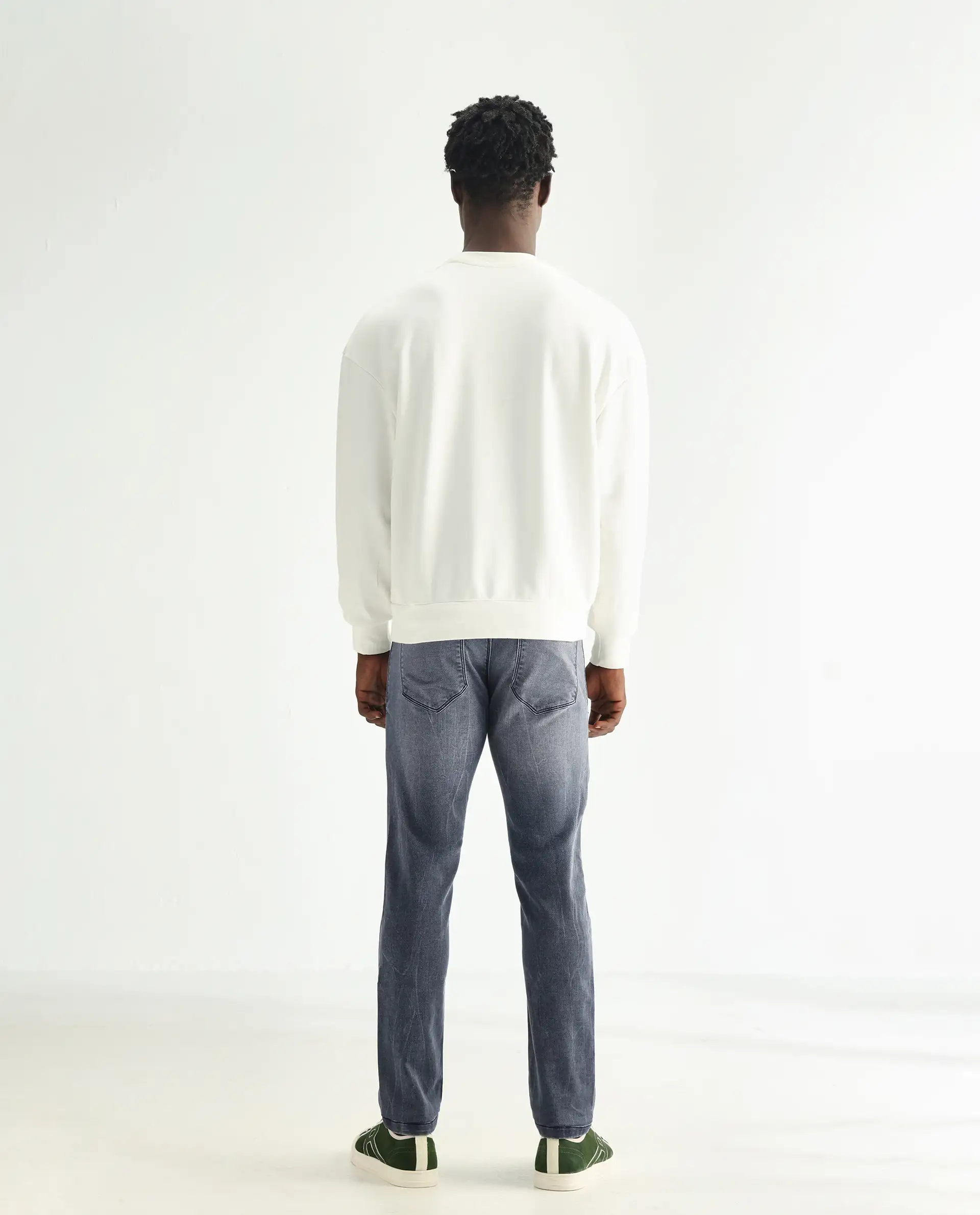 Rare Rabbit Men's Ter Navy Cotton Plain Hawk Slim Fit Jeans - Image 9