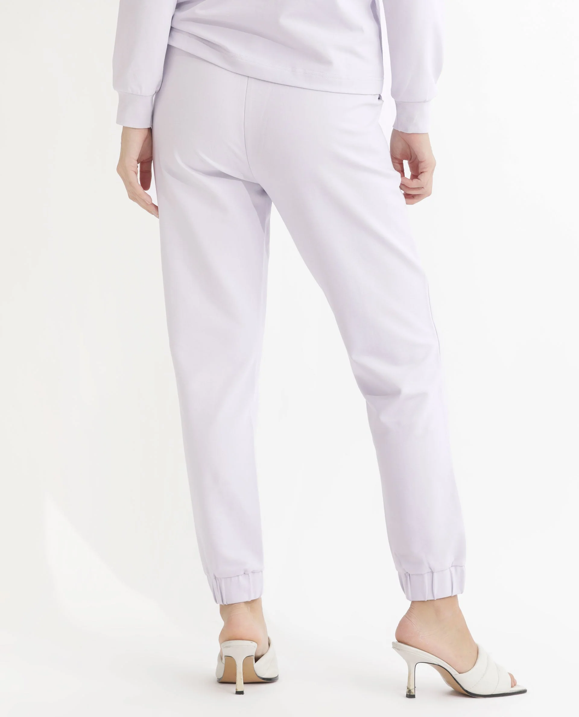 Rareism Women's Terac Pastel Purple Polyester Blend Plain Ankle Length Regular Fit Track Pant - Image 11