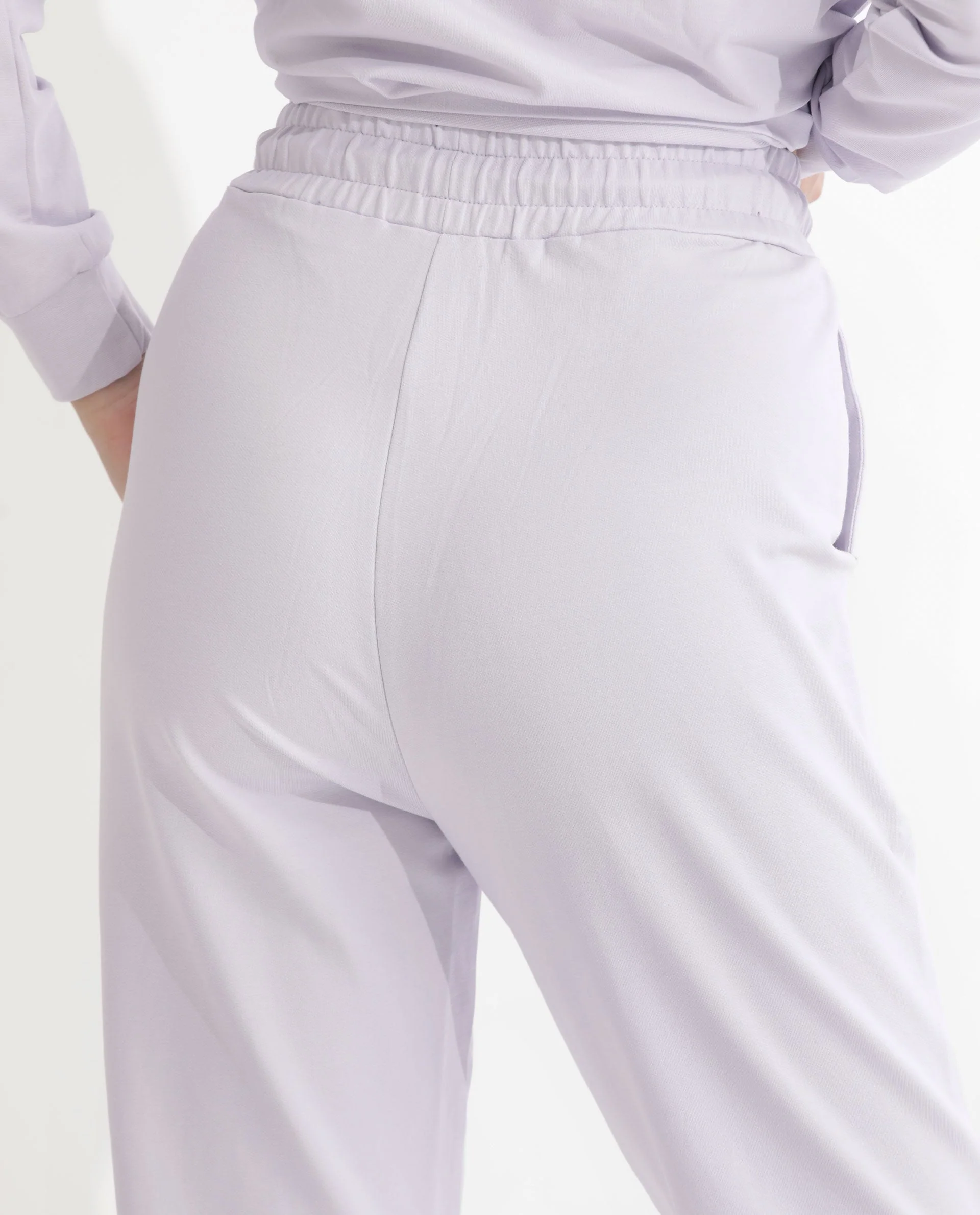 Rareism Women's Terac Pastel Purple Polyester Blend Plain Ankle Length Regular Fit Track Pant - Image 12