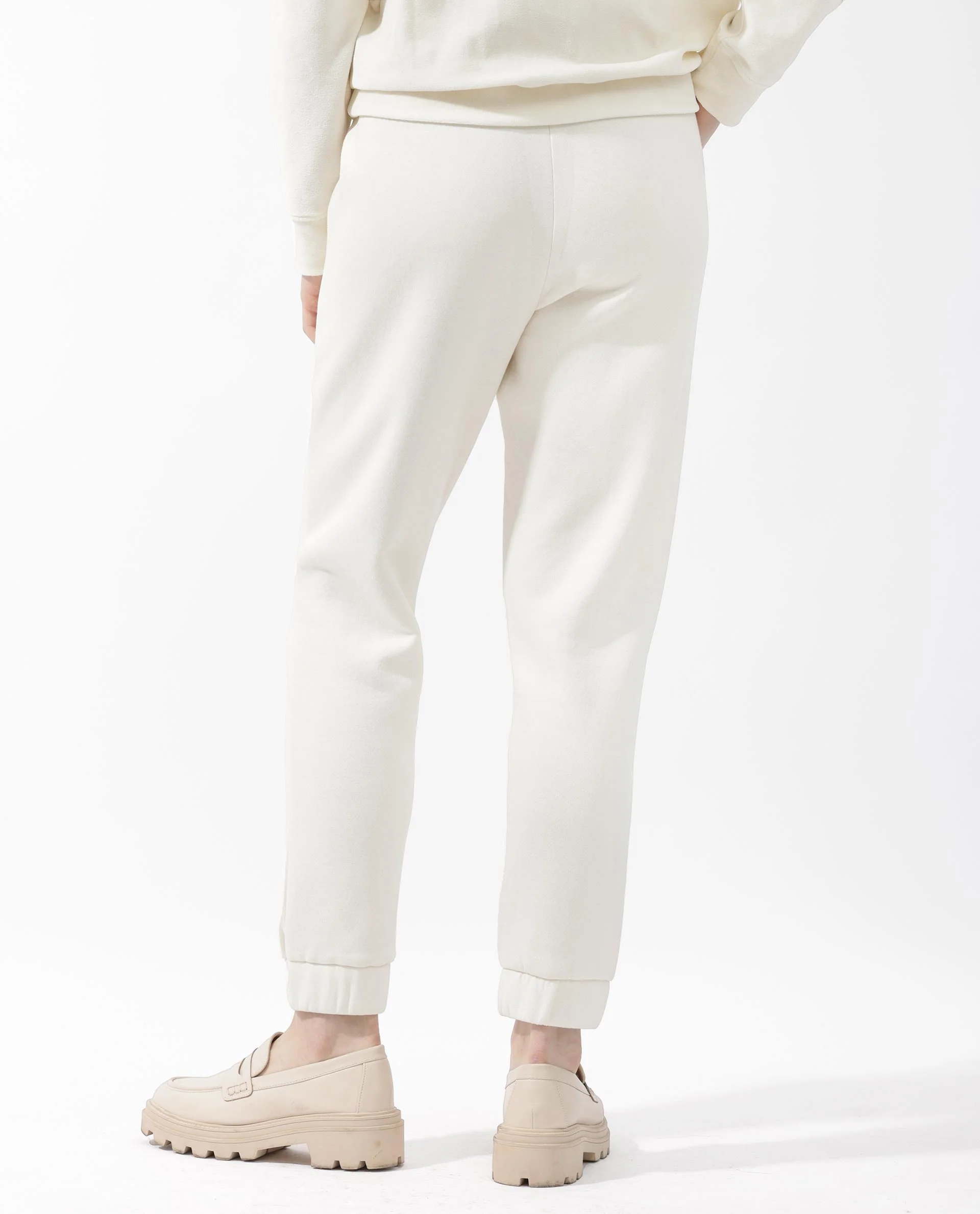 Rareism Women's Terac F Beige Polyester Blend Plain Ankle Length Regular Fit Track Pant - Image 8