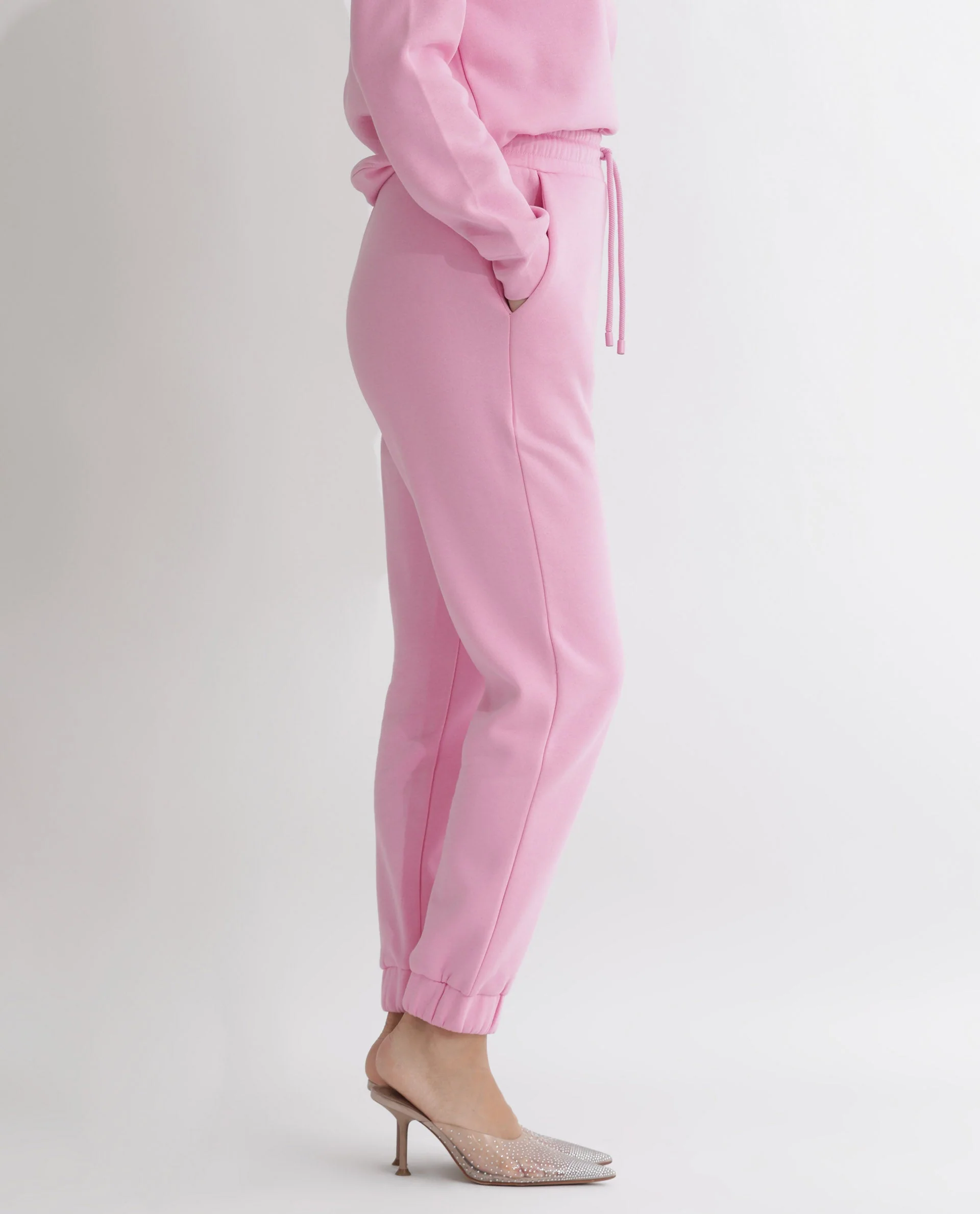 Rareism Women's Terac F Light Pink Polyester Blend Plain Ankle Length Regular Fit Track Pant - Image 10