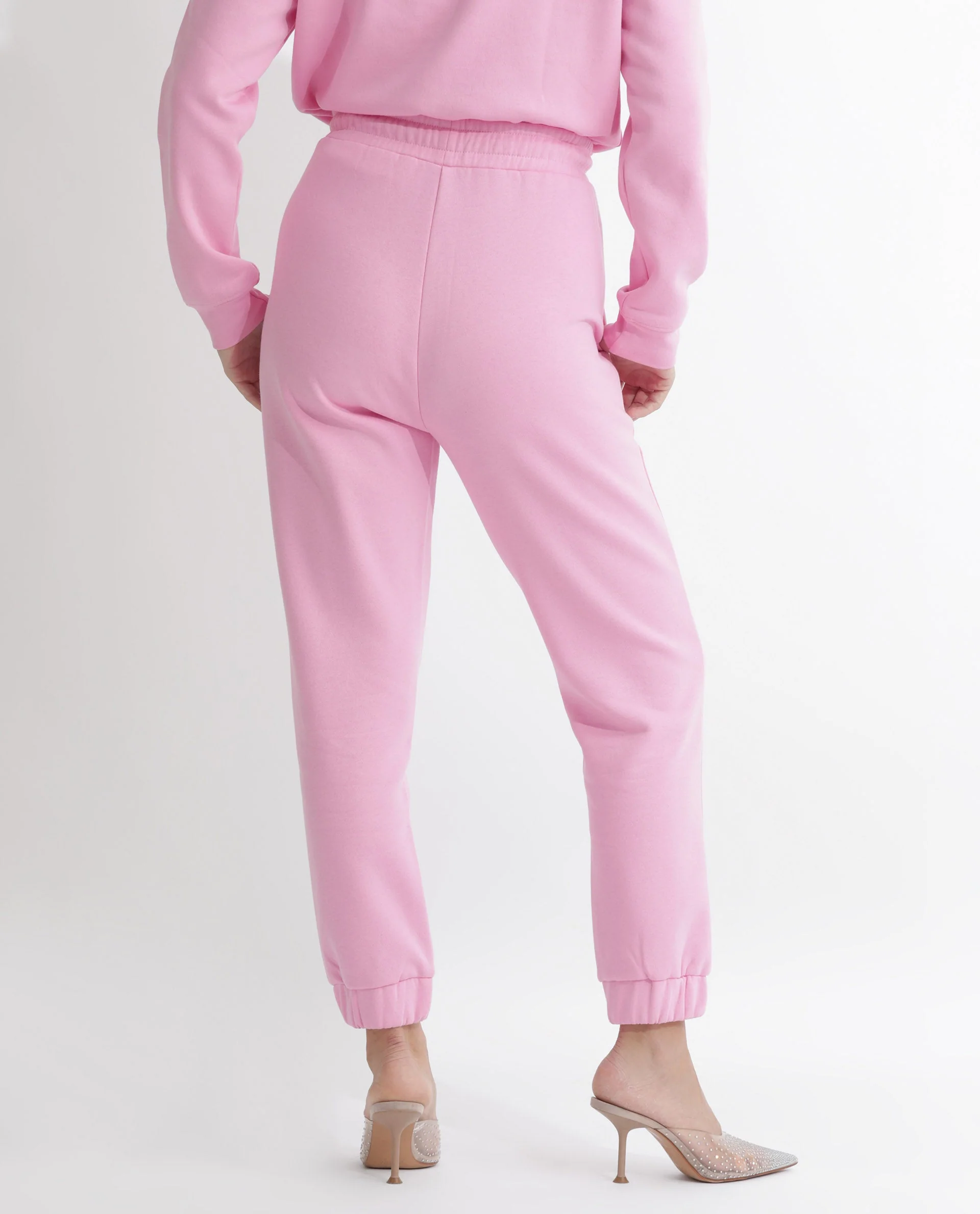 Rareism Women's Terac F Light Pink Polyester Blend Plain Ankle Length Regular Fit Track Pant - Image 12