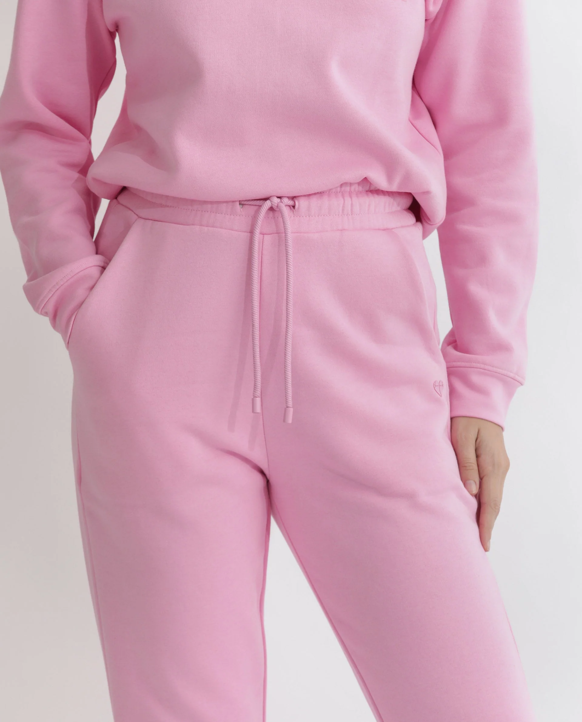 Rareism Women's Terac F Light Pink Polyester Blend Plain Ankle Length Regular Fit Track Pant - Image 3