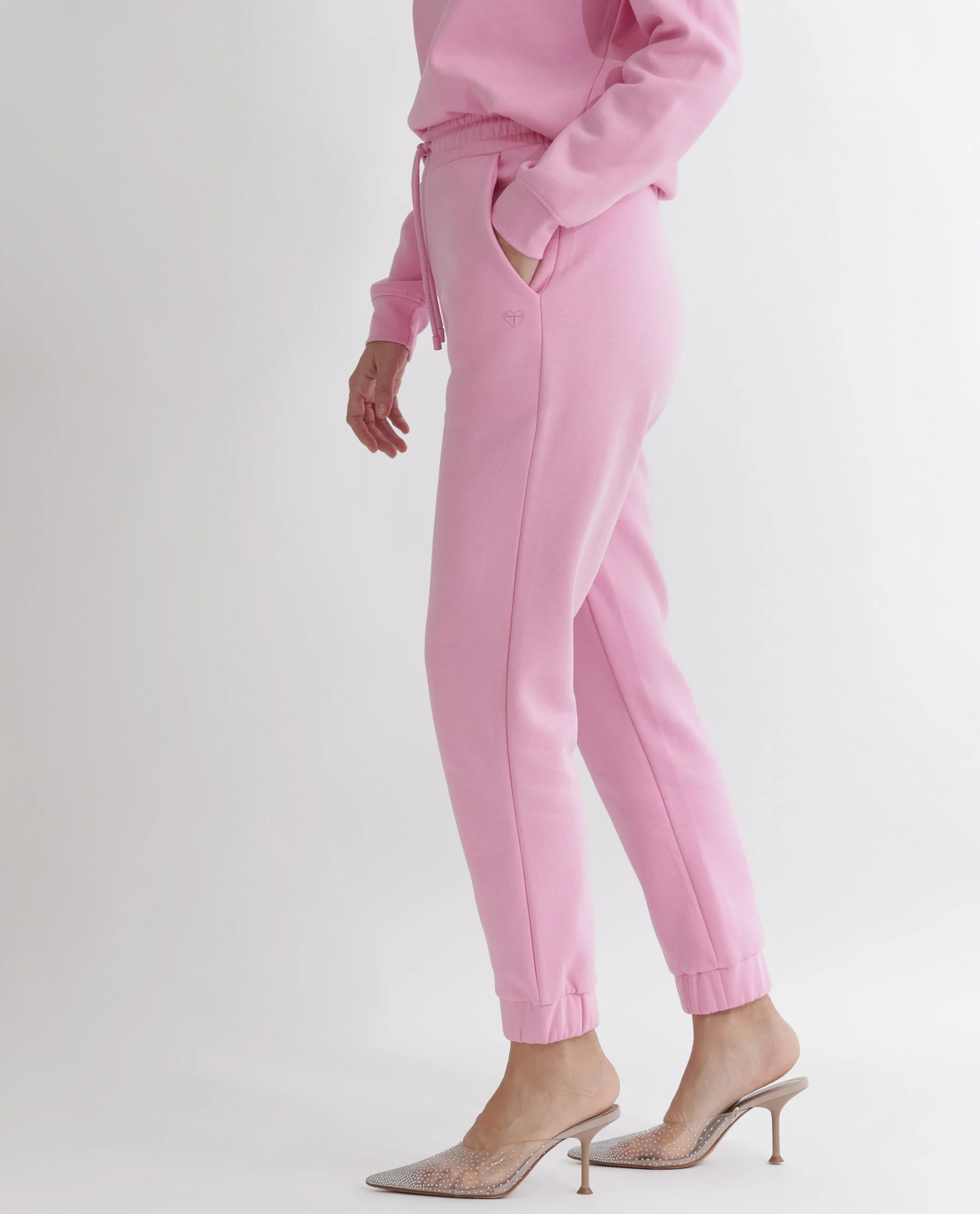Rareism Women's Terac F Light Pink Polyester Blend Plain Ankle Length Regular Fit Track Pant - Image 5