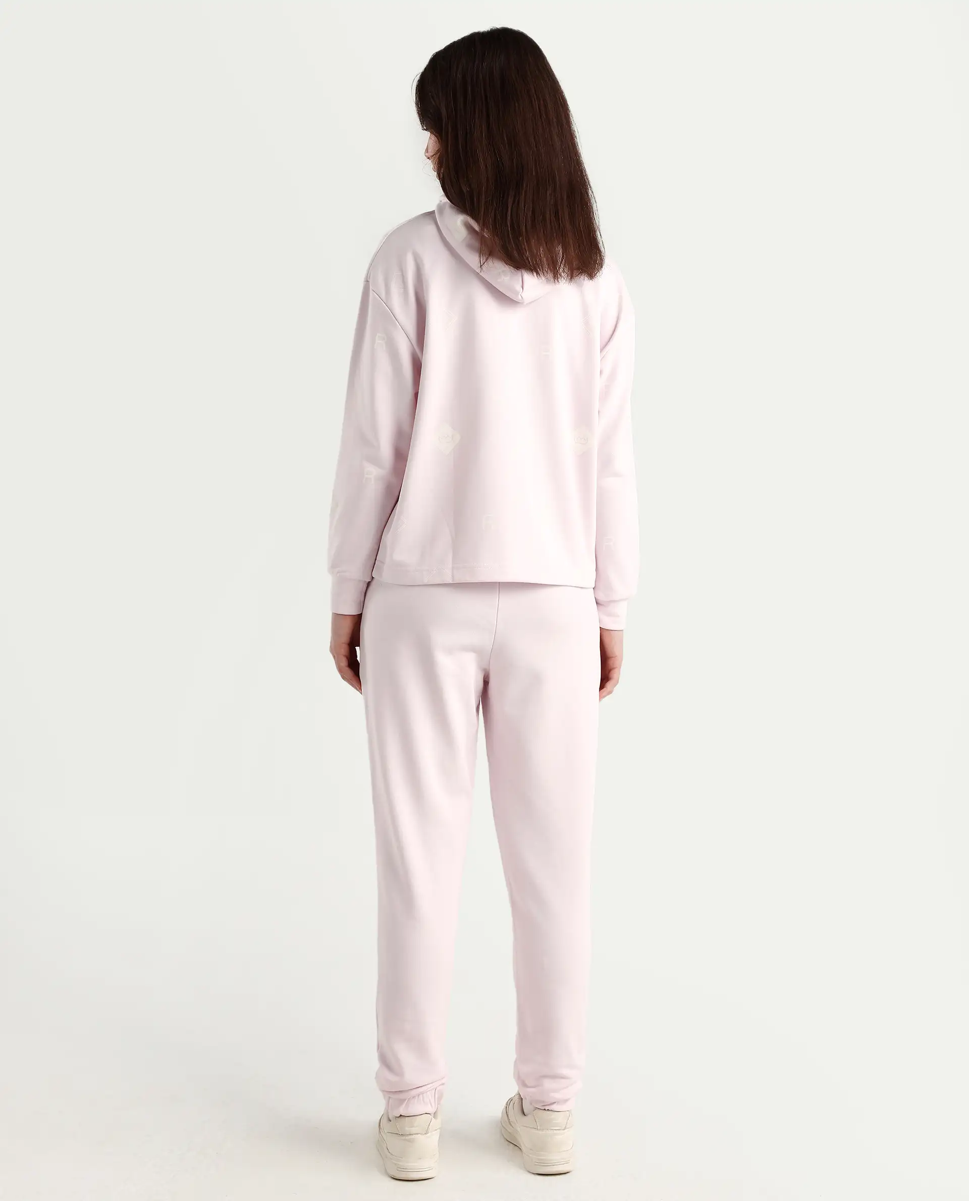 Rareism Women's Terac T Light Pink Polyester Blend Plain Ankle Length Regular Fit Track Pant - Image 7