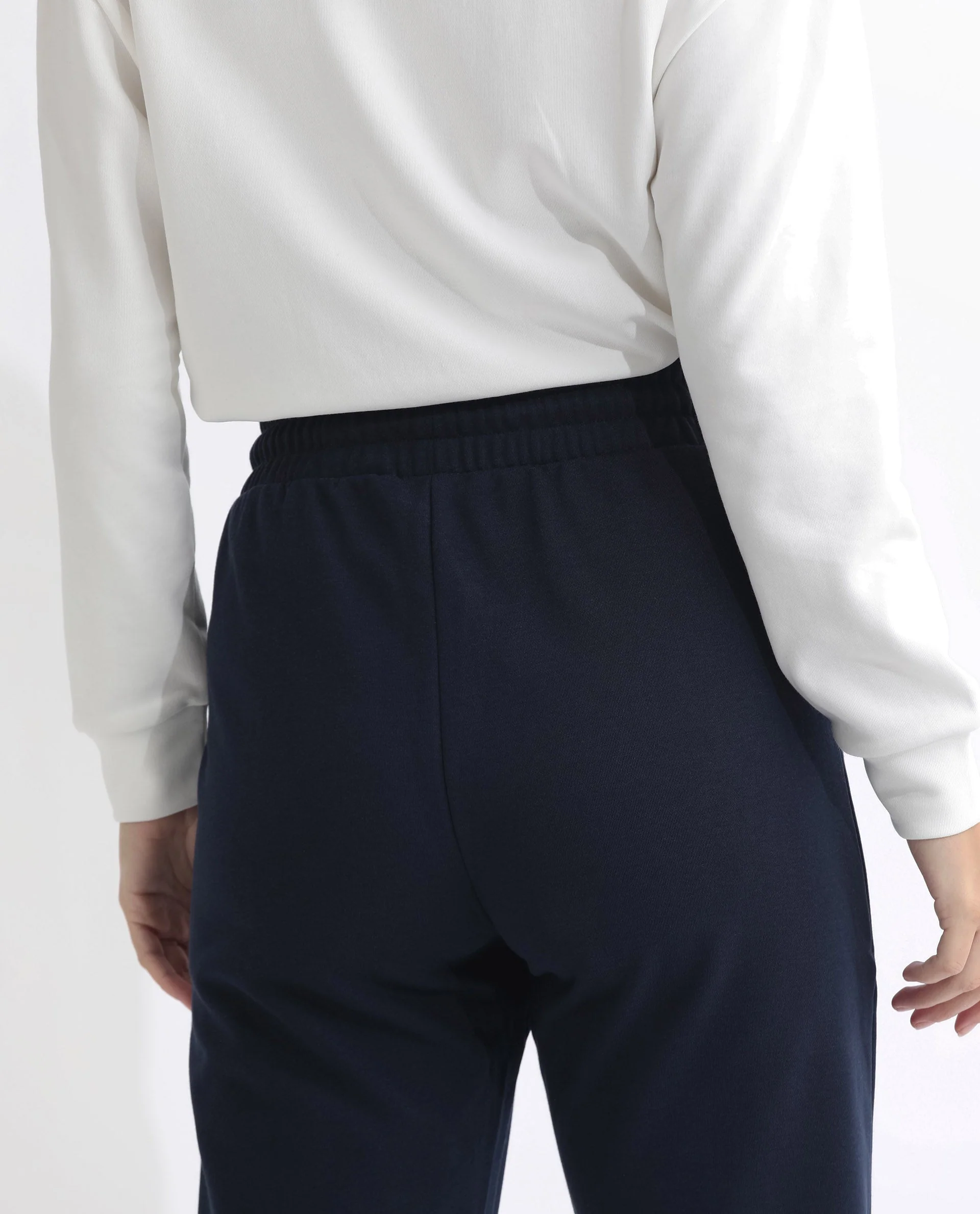 Rareism Women's Terac T Navy Polyester Blend Plain Ankle Length Regular Fit Track Pant - Image 15