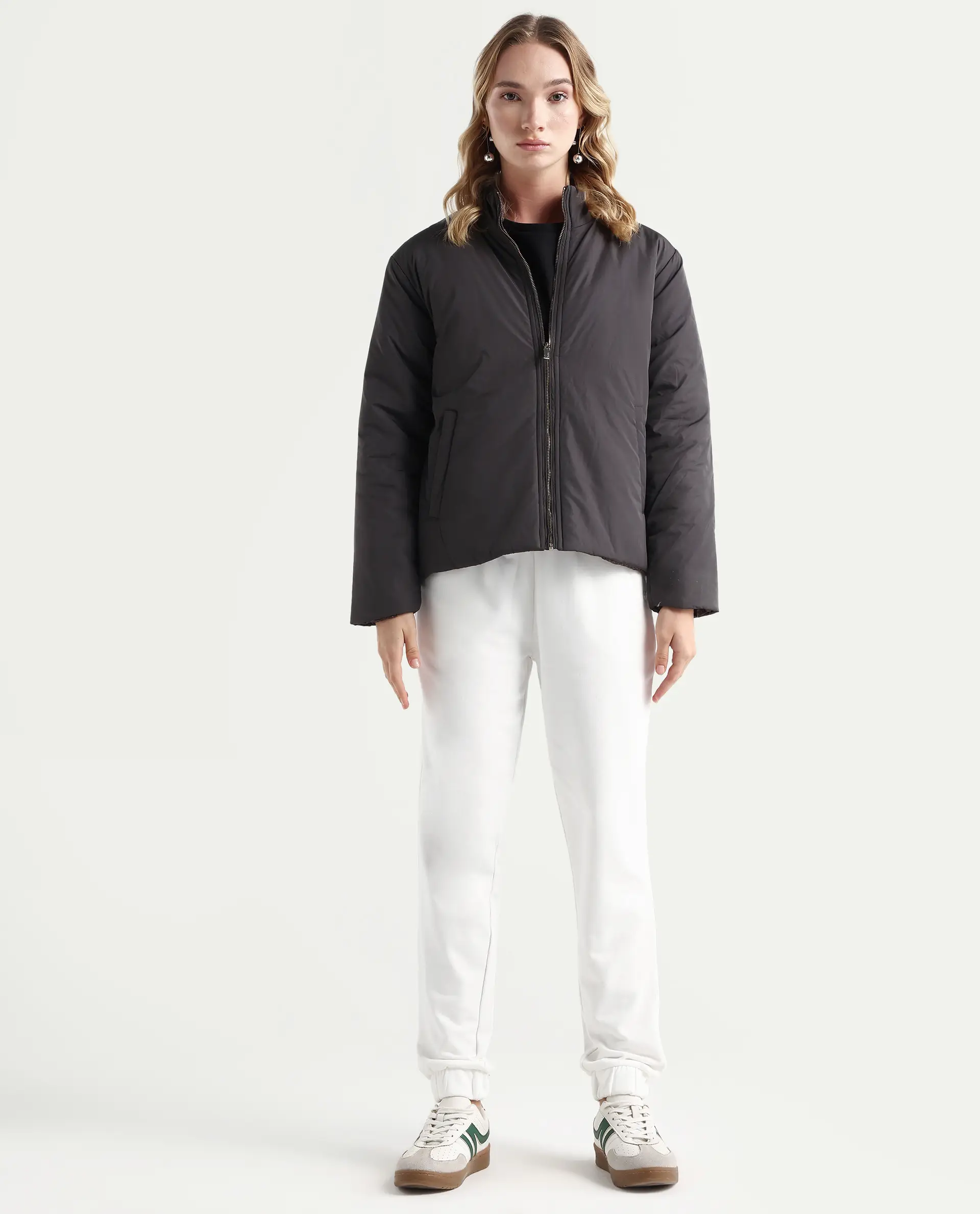 Rareism Women's Terac T Off White Polyester Blend Plain Ankle Length Regular Fit Track Pant - Image 3