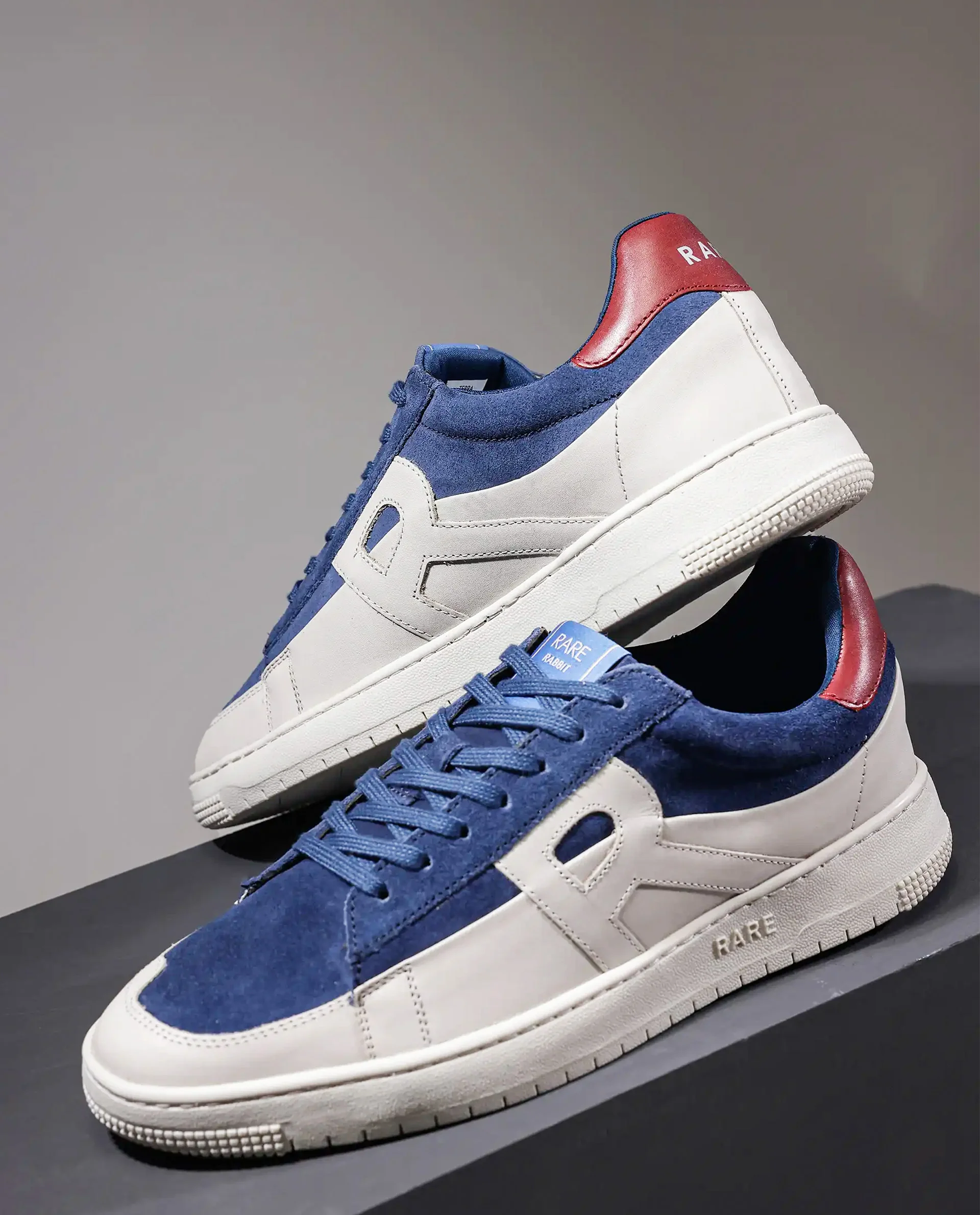 Rare Rabbit Men Terra Blue Genuine Leather And Suede Upper Low-Top Multi Color Lace-Up Shoes - Image 2