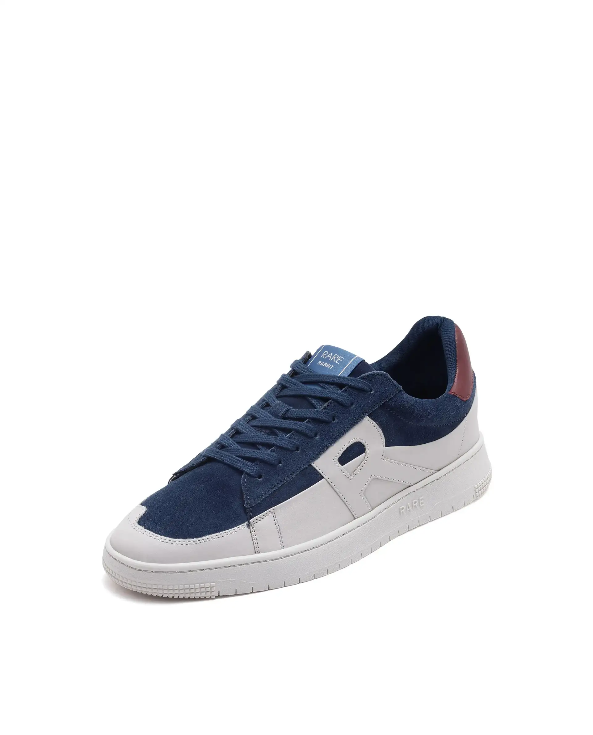 Rare Rabbit Men Terra Blue Genuine Leather And Suede Upper Low-Top Multi Color Lace-Up Shoes - Image 4