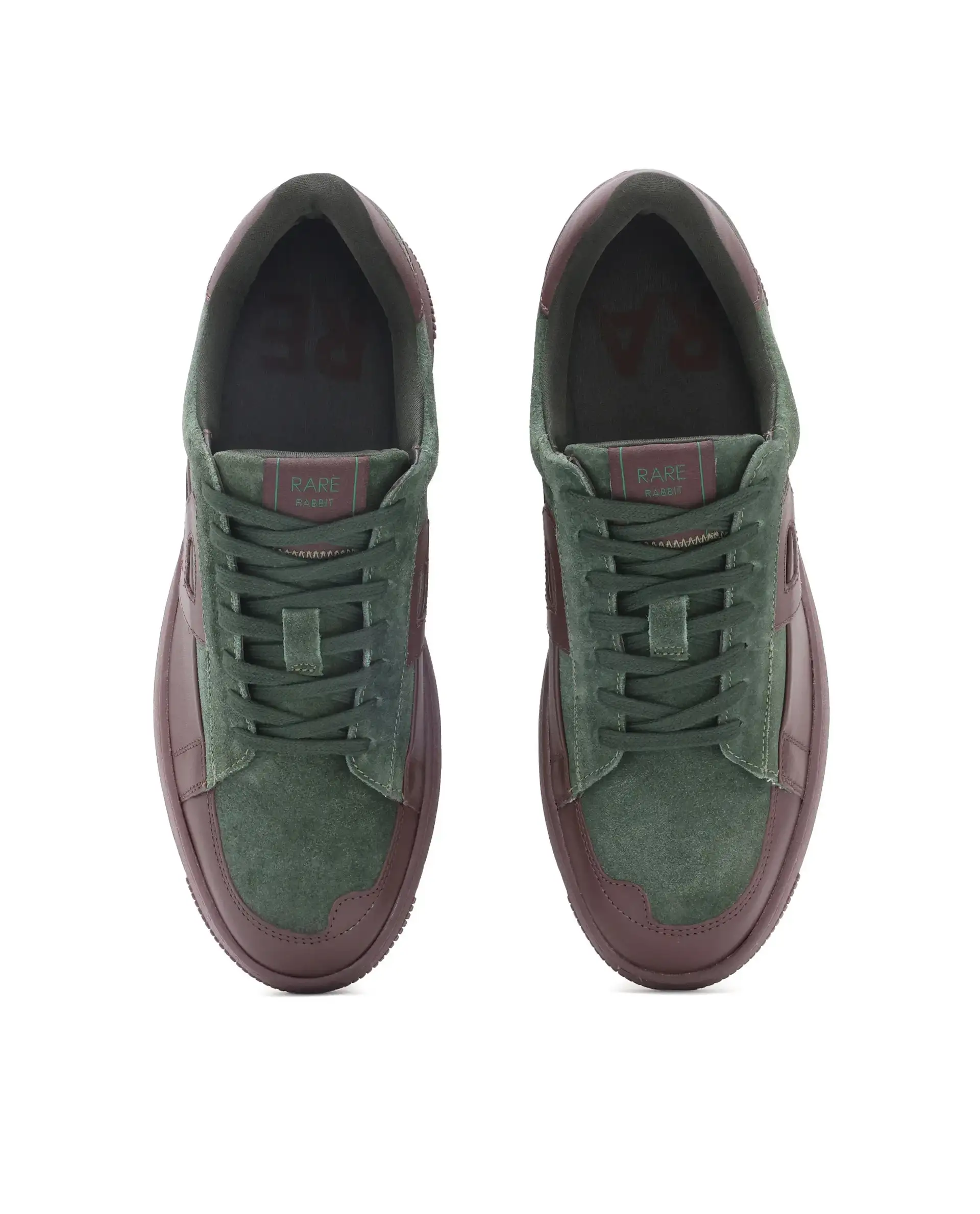 Rare Rabbit Men Terra Brown Genuine Leather And Suede Upper Low-Top Multi Color Lace-Up Shoes - Image 8