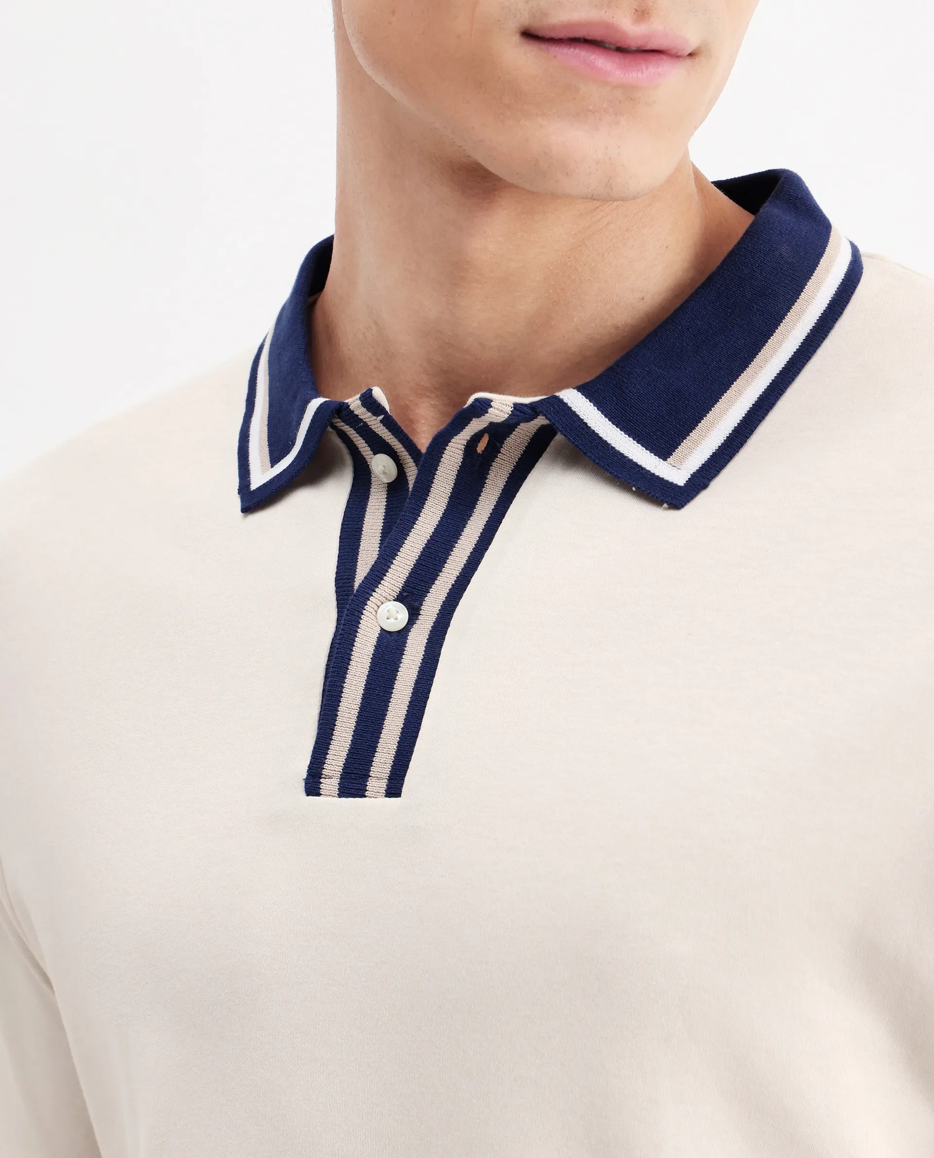 Rare Rabbit Men's Territ Pastel Yellow Cotton Plain Regular Fit Half Sleeve Polo - Image 3