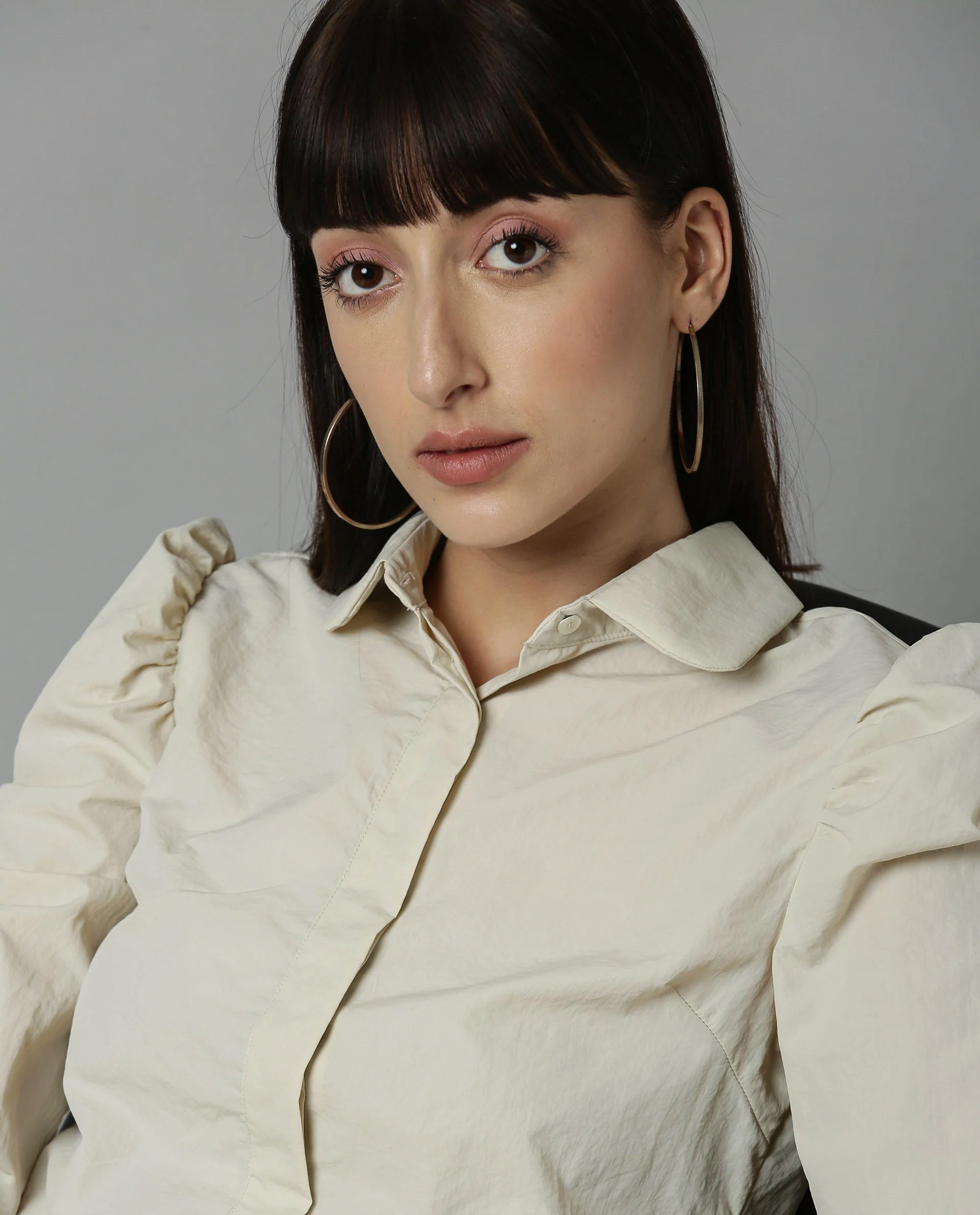 Rareism Women Tesla Beige Top Full Sleeves Solid - Image 2