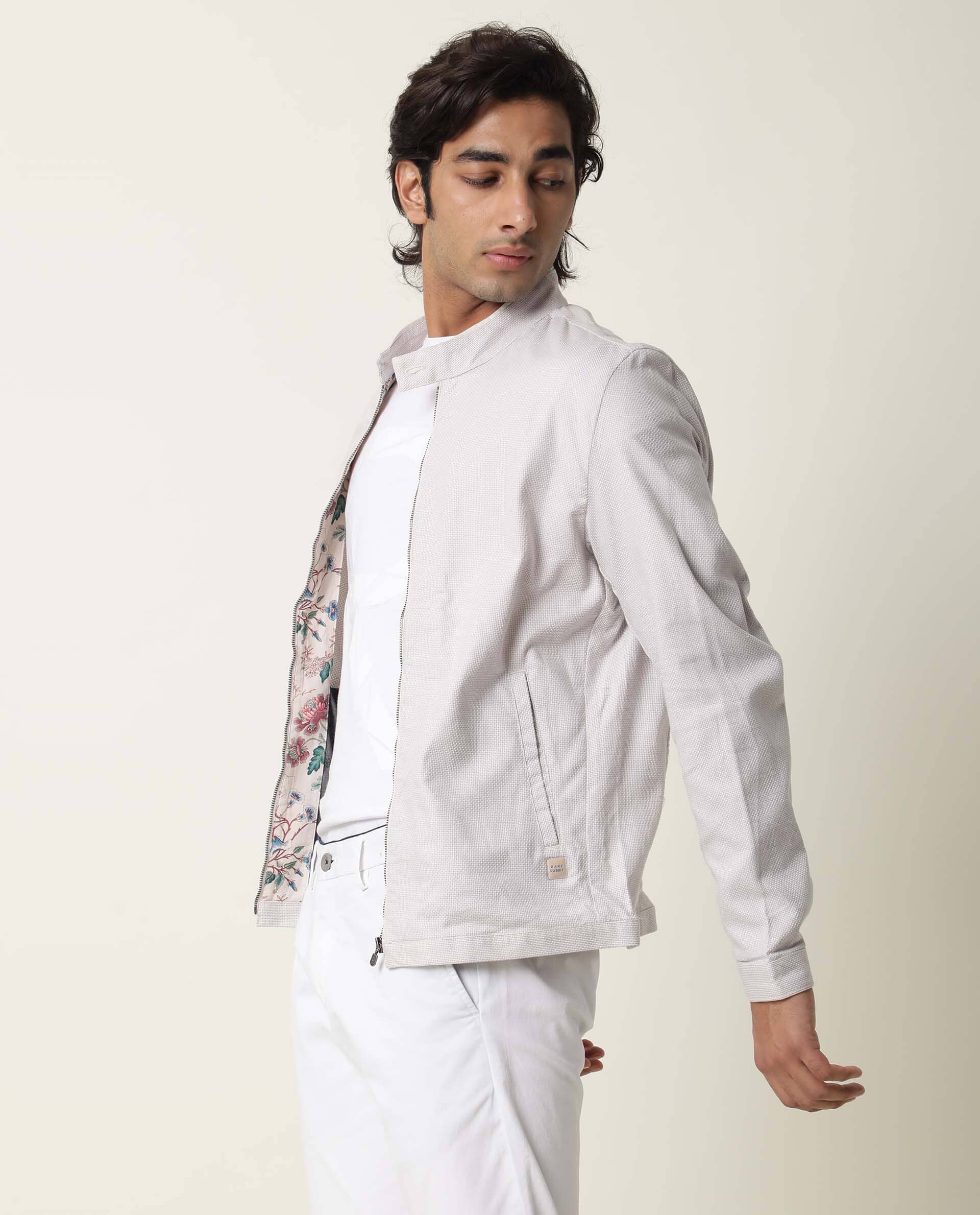 Rare Rabbit Men's Tex Yellow Cotton Plain Regular Fit Full Sleeve Mandarin Collar Jacket - Image 3