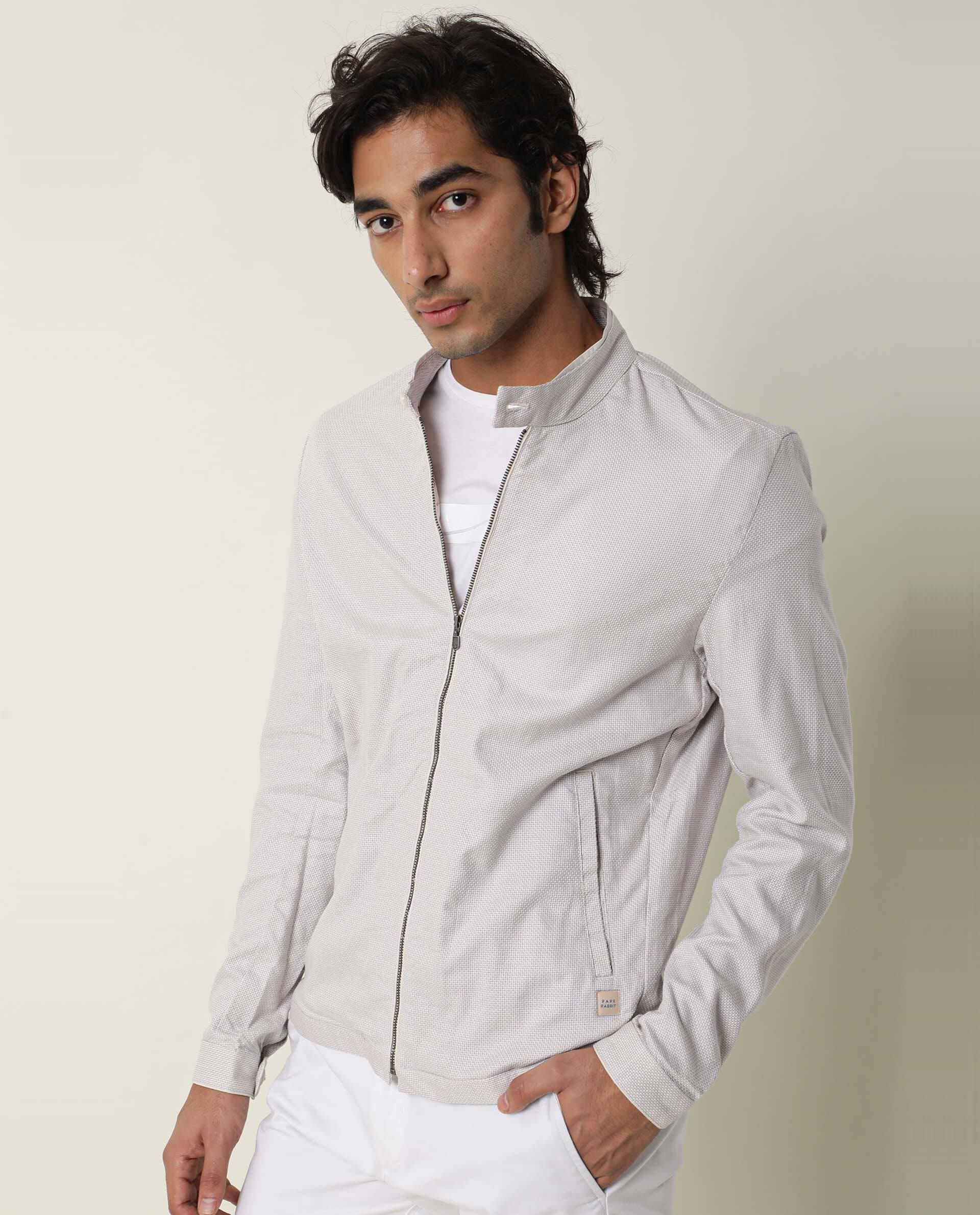 Rare Rabbit Men's Tex Yellow Cotton Plain Regular Fit Full Sleeve Mandarin Collar Jacket - Image 5