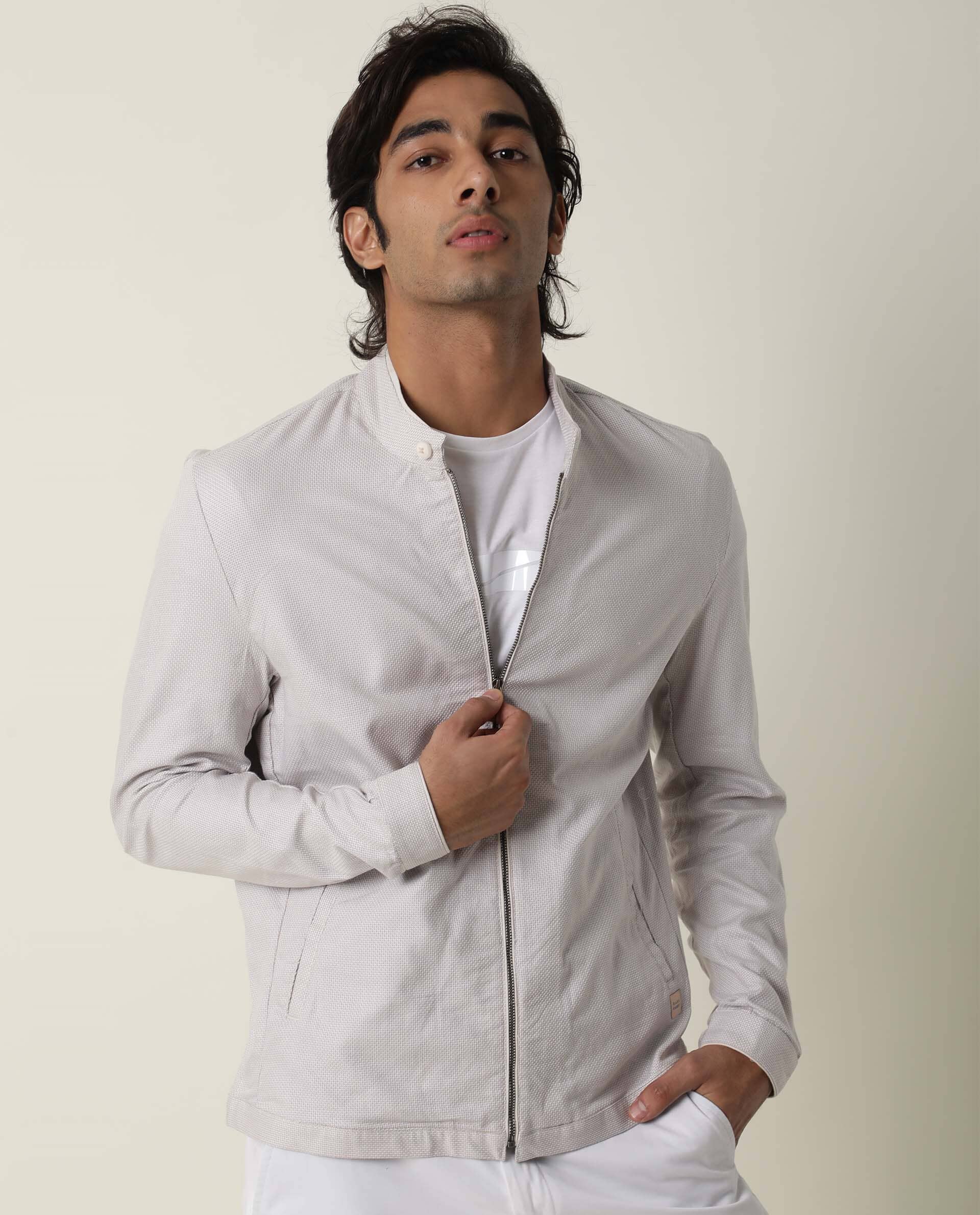 Rare Rabbit Men's Tex Yellow Cotton Plain Regular Fit Full Sleeve Mandarin Collar Jacket - Image 6
