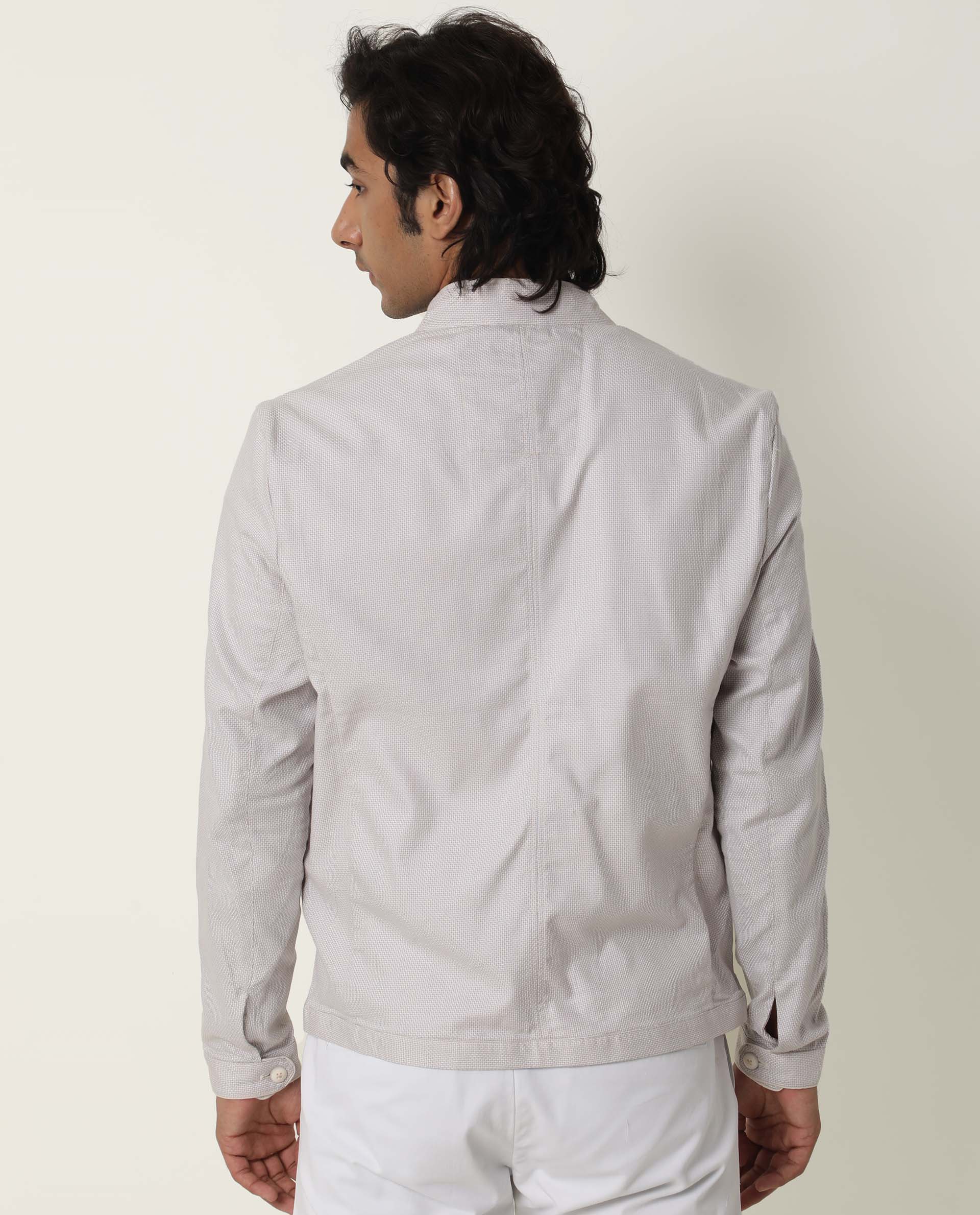 Rare Rabbit Men's Tex Yellow Cotton Plain Regular Fit Full Sleeve Mandarin Collar Jacket - Image 7