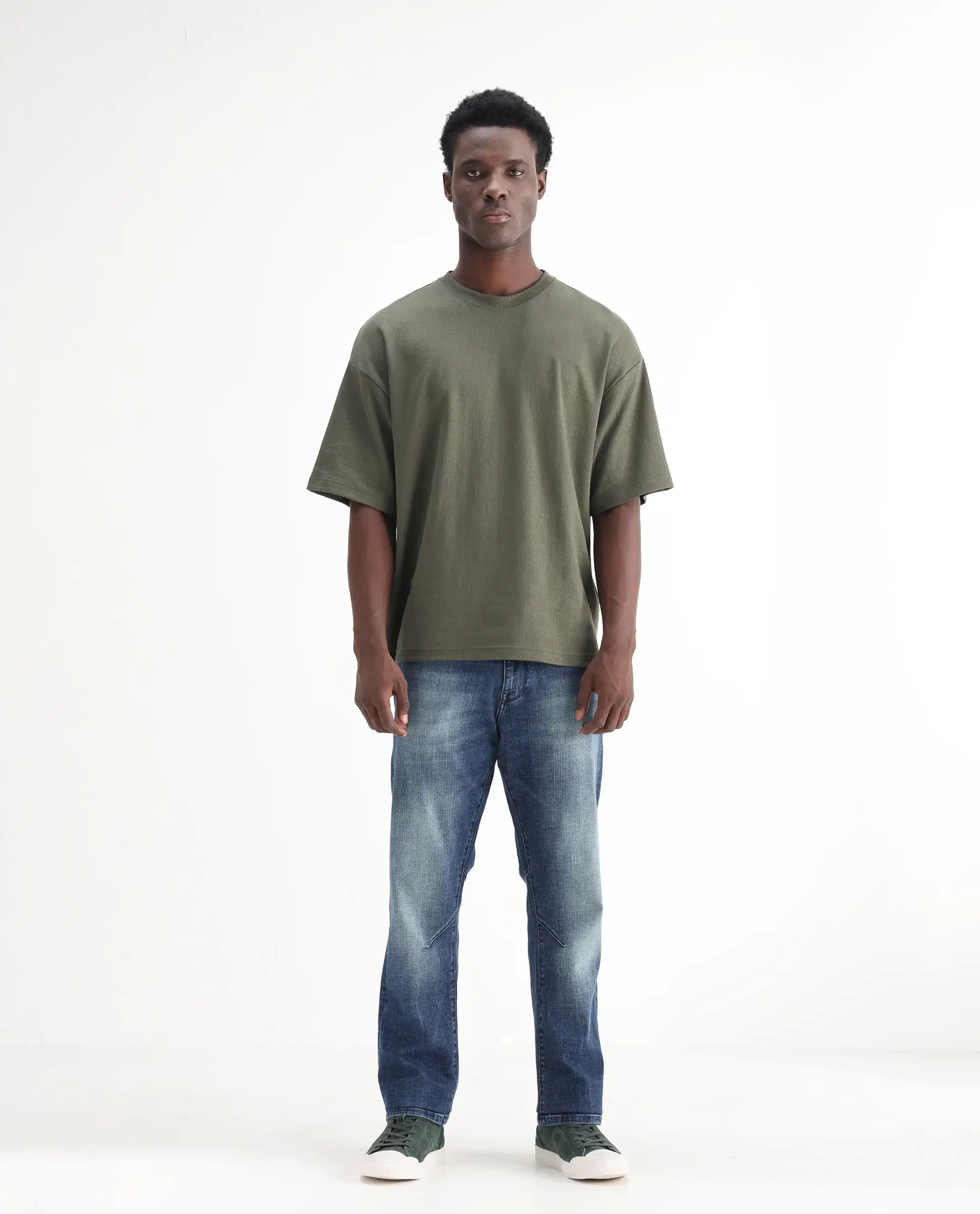 Rare Rabbit Men's Theo Light Blue Cotton Blend Plain Morris Regular Fit Jeans - Image 2
