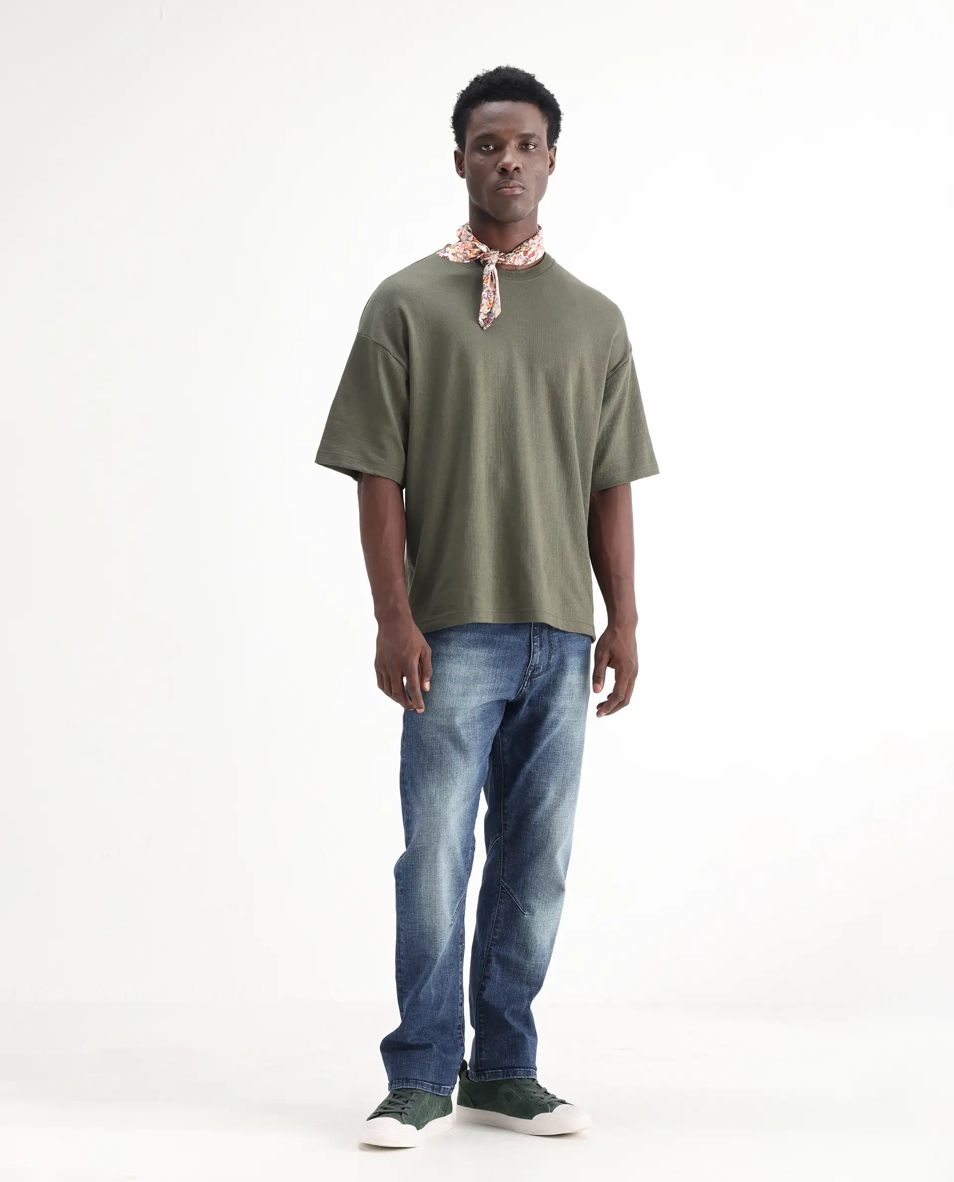 Rare Rabbit Men's Theo Light Blue Cotton Blend Plain Morris Regular Fit Jeans - Image 5