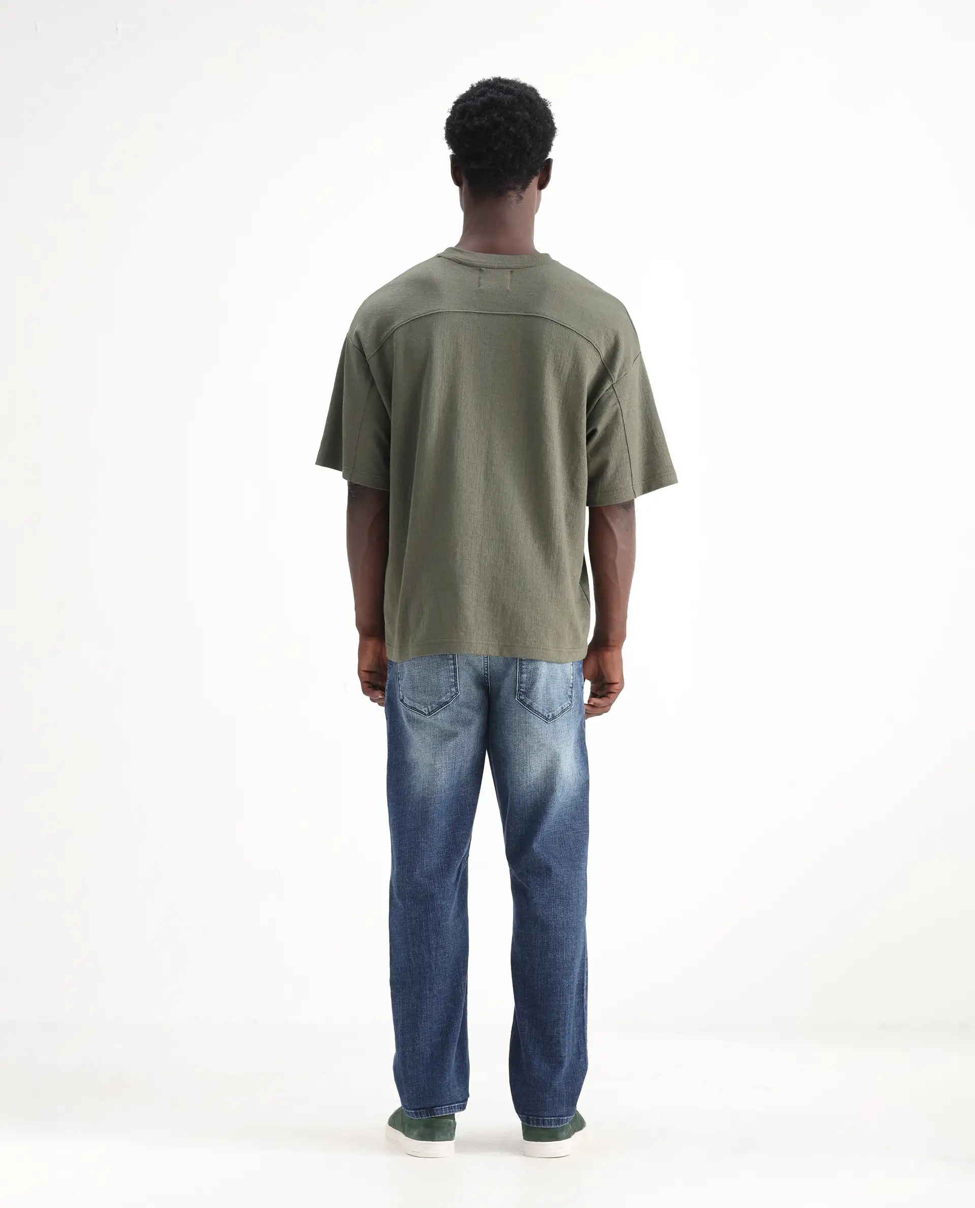 Rare Rabbit Men's Theo Light Blue Cotton Blend Plain Morris Regular Fit Jeans - Image 6