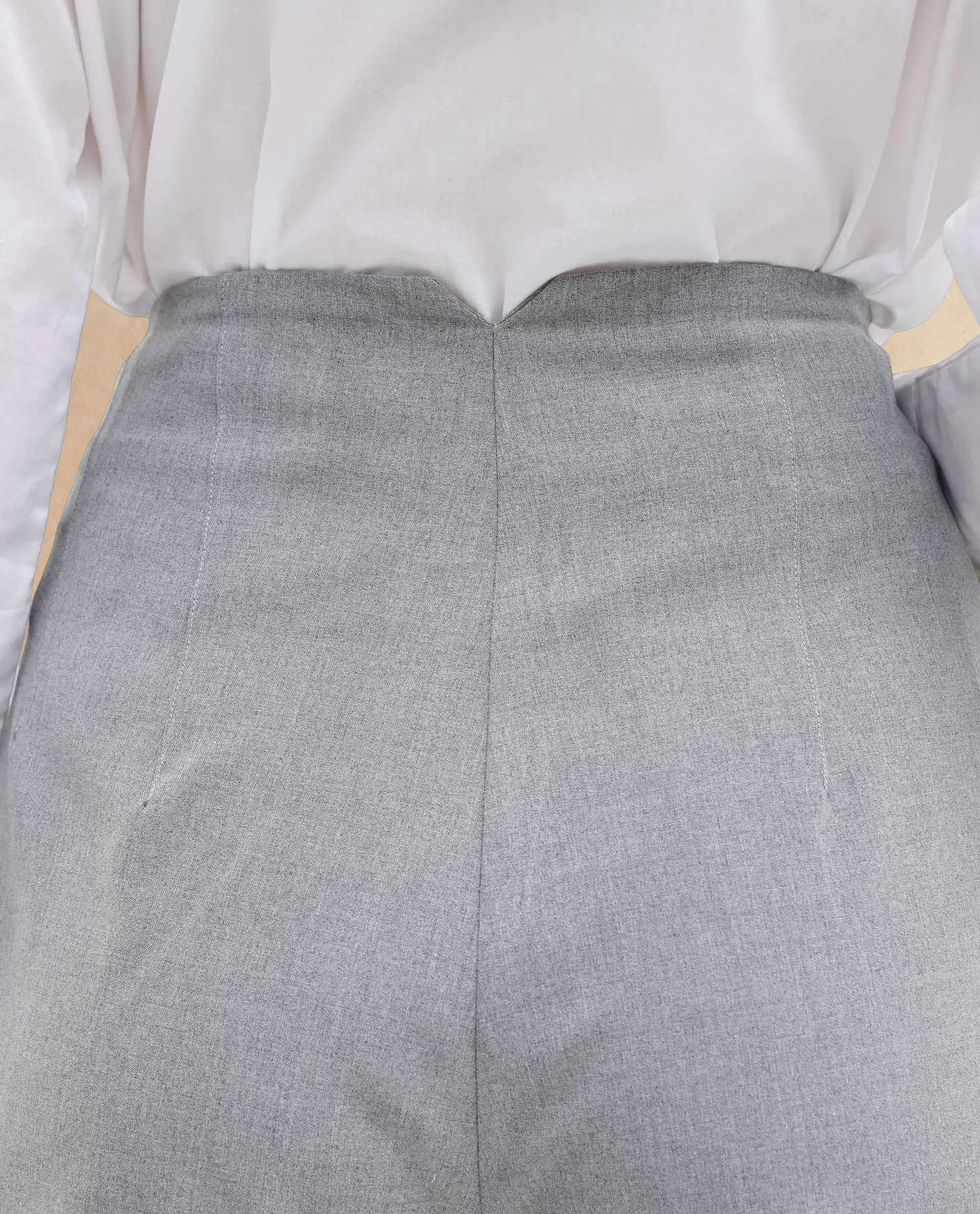 Rareism Women's Thompson Grey Cotton Plain Ankle Length Tapered Trouser - Image 8