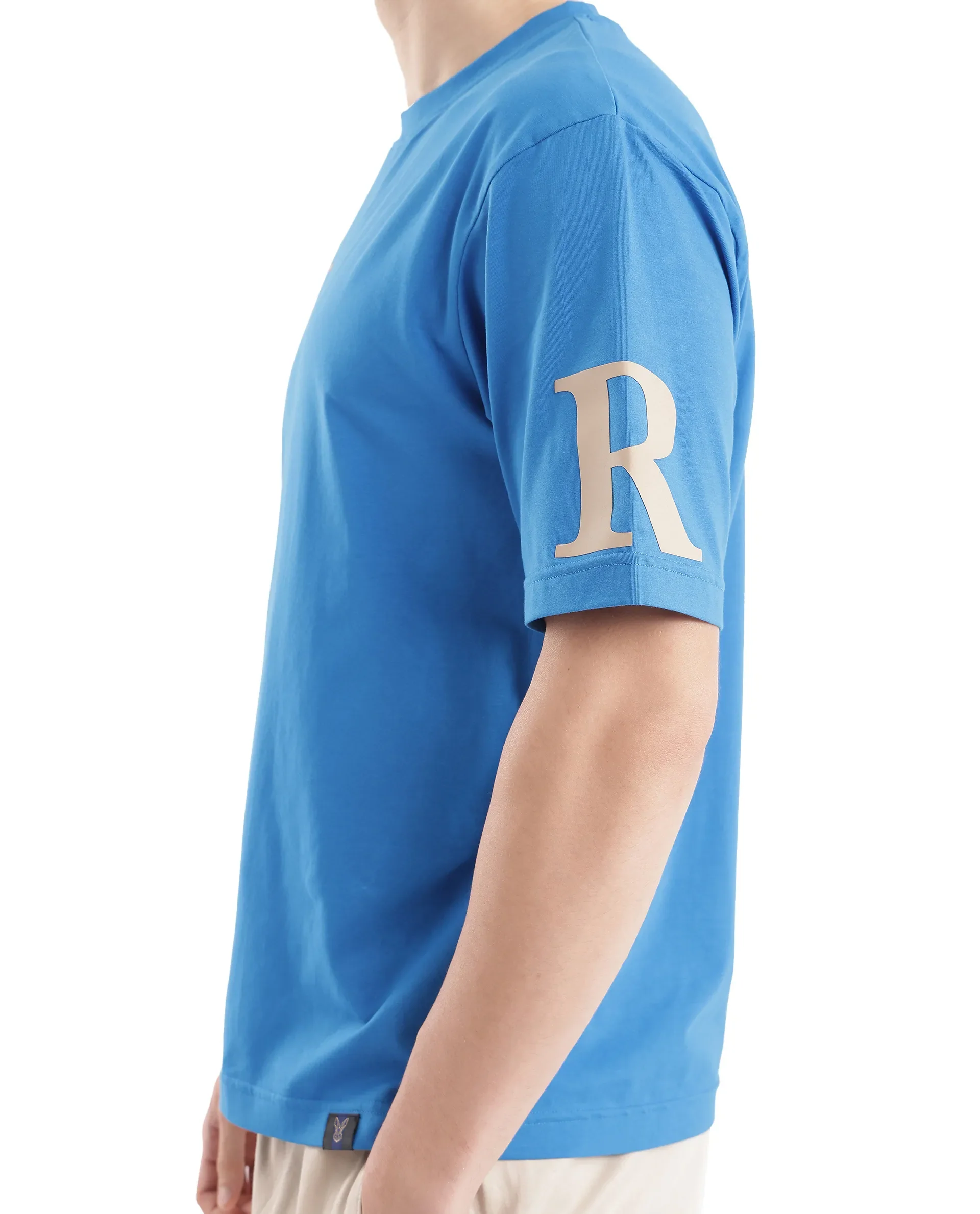 Rare Rabbit Men's Tin Dark Blue Cotton Graphic Print Regular Fit Half Sleeve Crew Neck T-Shirt - Image 7