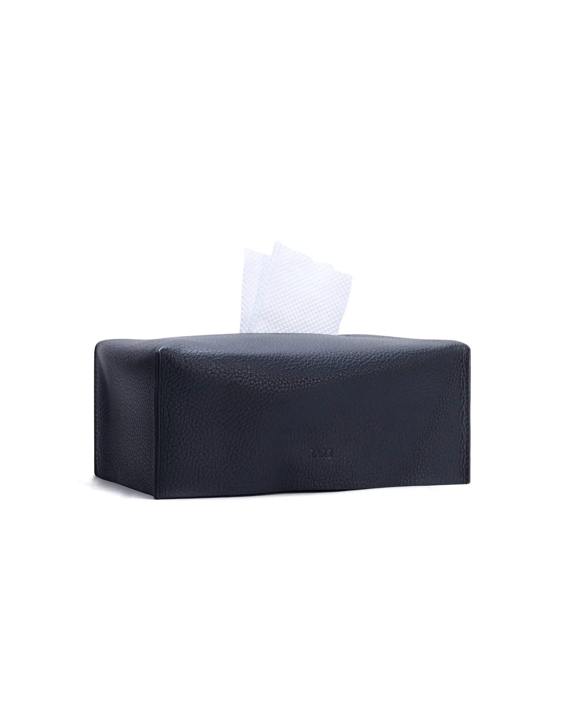 Rare Rabbit Men's Tisboc Black Leather Tissue Box - Image 4