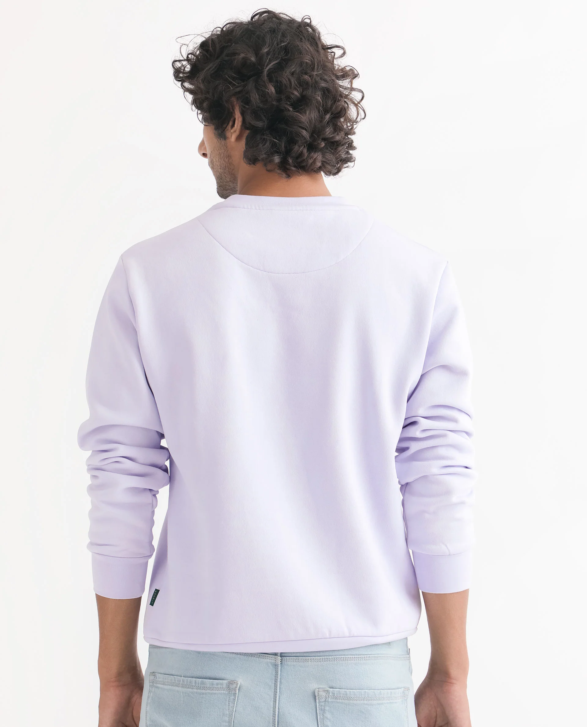 Rare Rabbit Men's Tisot Purple Embroidered Regular Fit Full Sleeve Crew Neck Sweatshirt - Image 10