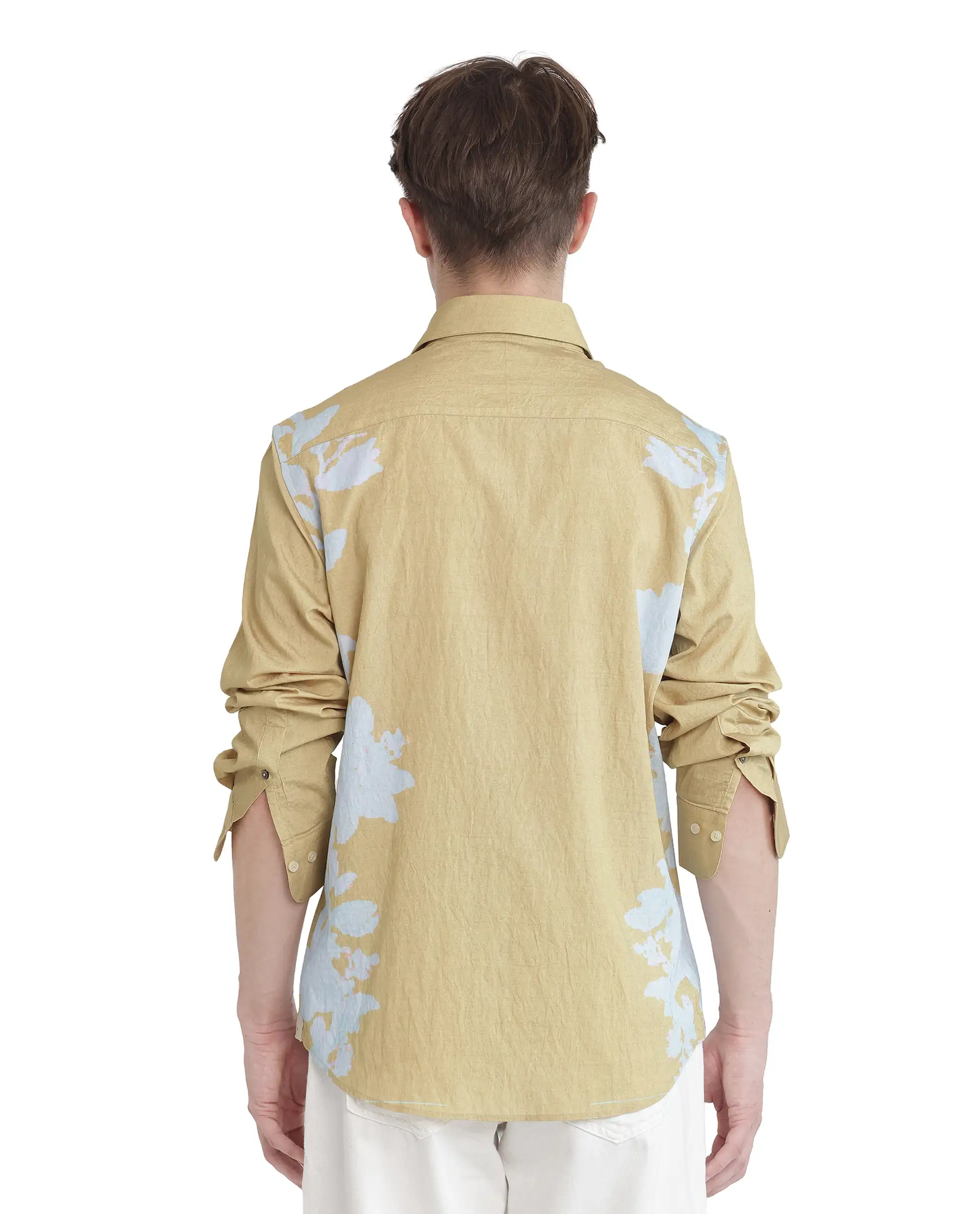 Rare Rabbit Men's Tobo Dusky Green Viscose Blend Floral Print Regular Fit Full Sleeve Collared Shirt - Image 5