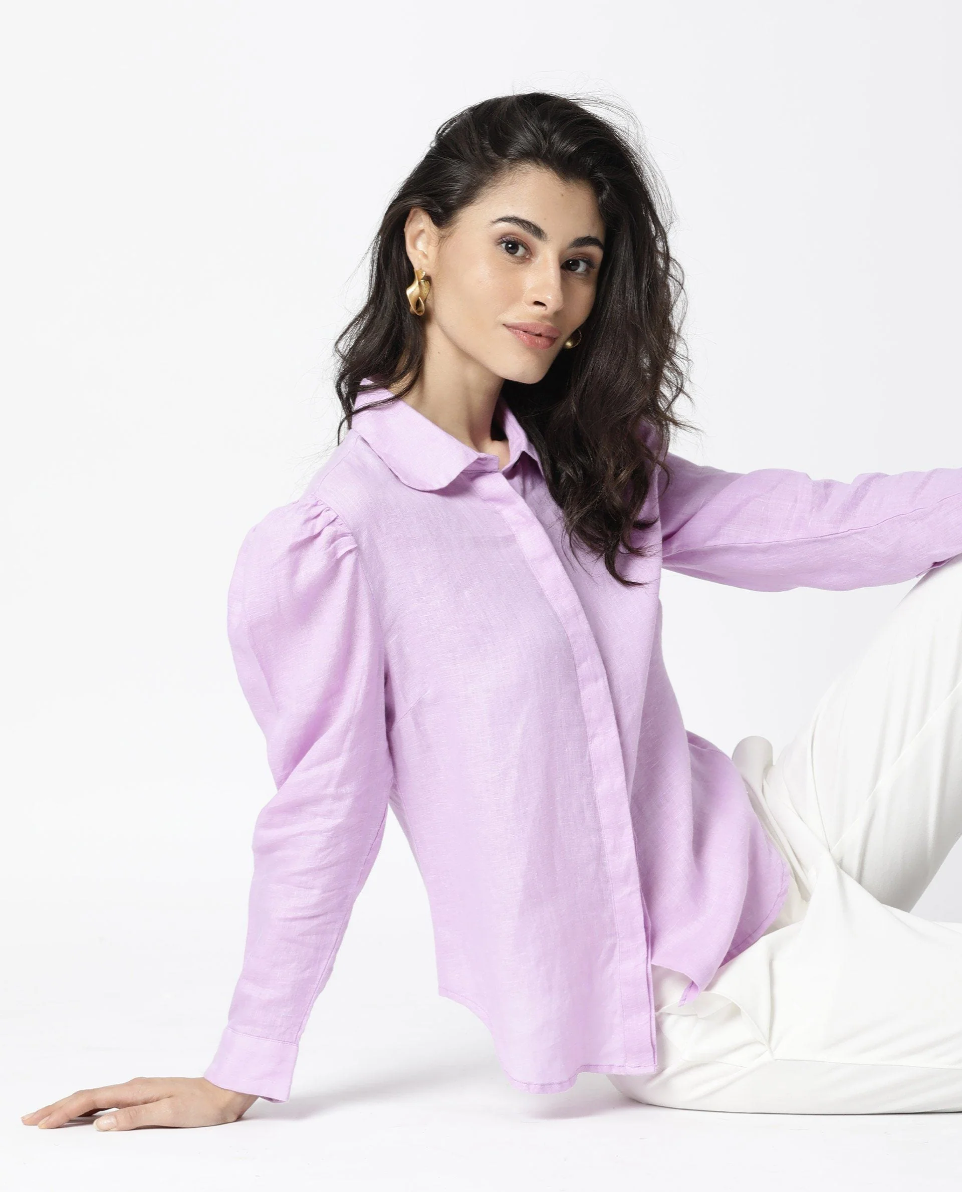 Rareism Women Toby Purple Top Full Sleeves Solid