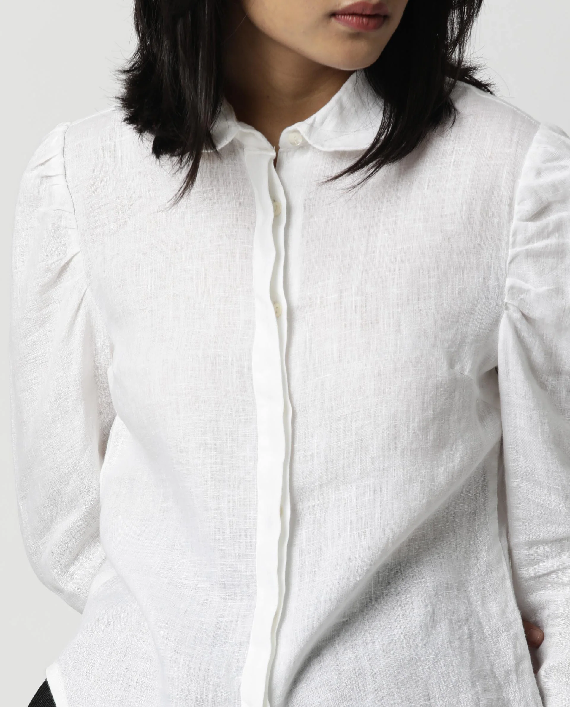 Rareism Women Toby White Top Full Sleeves Solid - Image 2