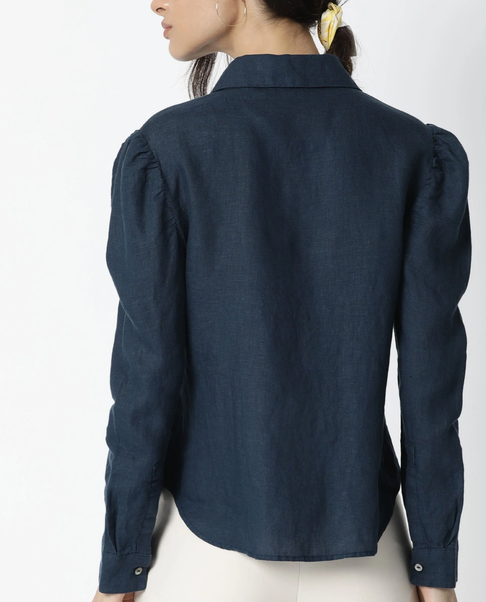 Rareism Women Toby Navy Top Full Sleeves Solid - Image 4